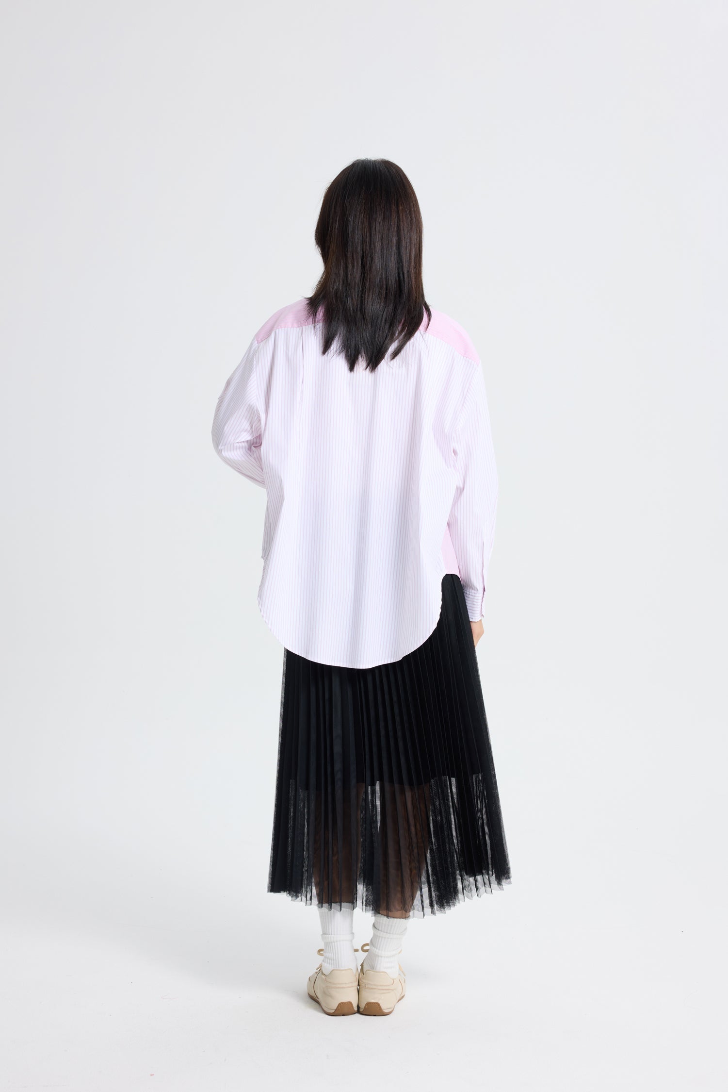 Contrast Striped Blouse - Pink Stripes