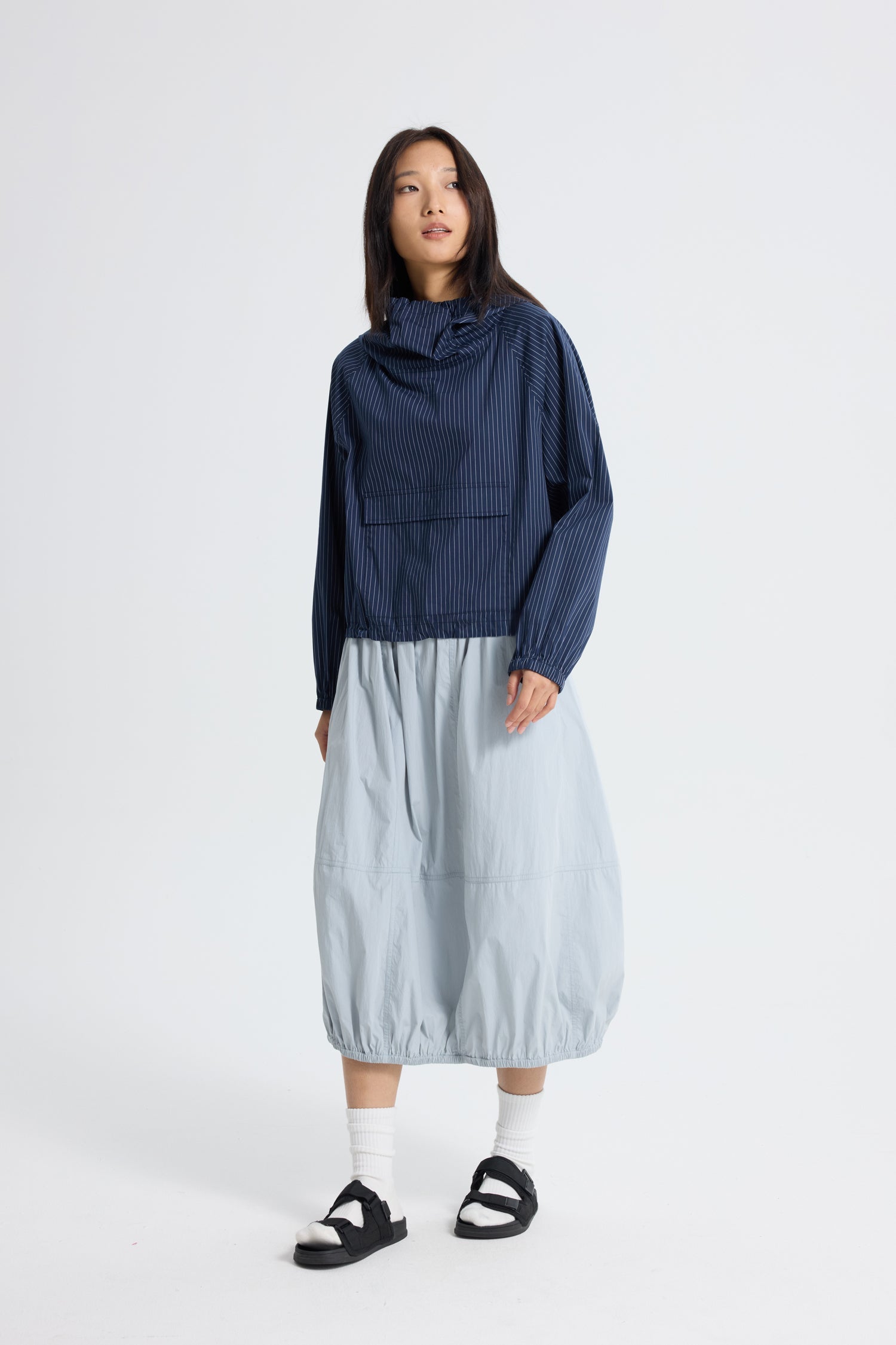 Stripe Hoodie - Navy Stripes