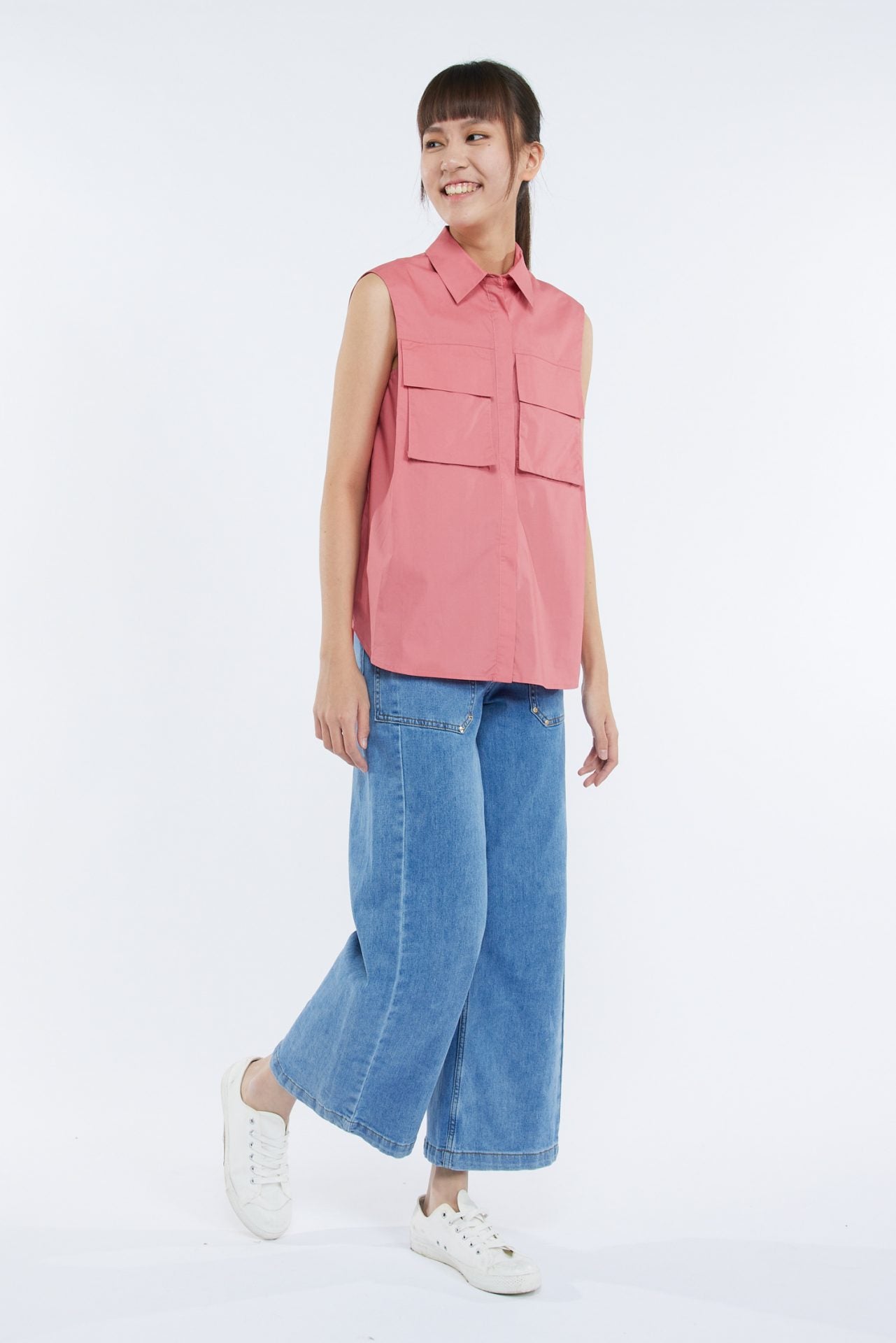 Cotton Patch Pocket Blouse