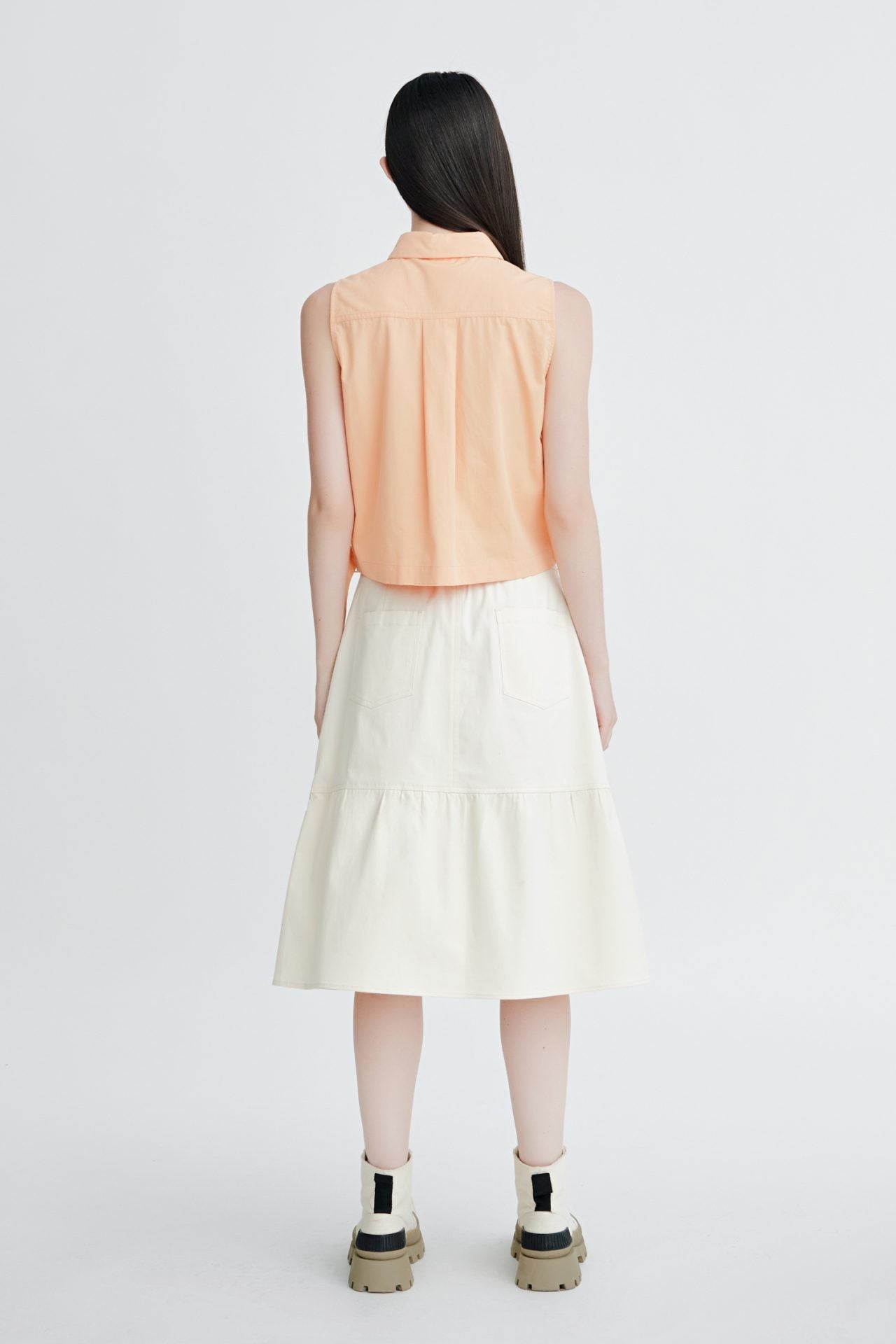 Side Tape Sleeveless Blouse