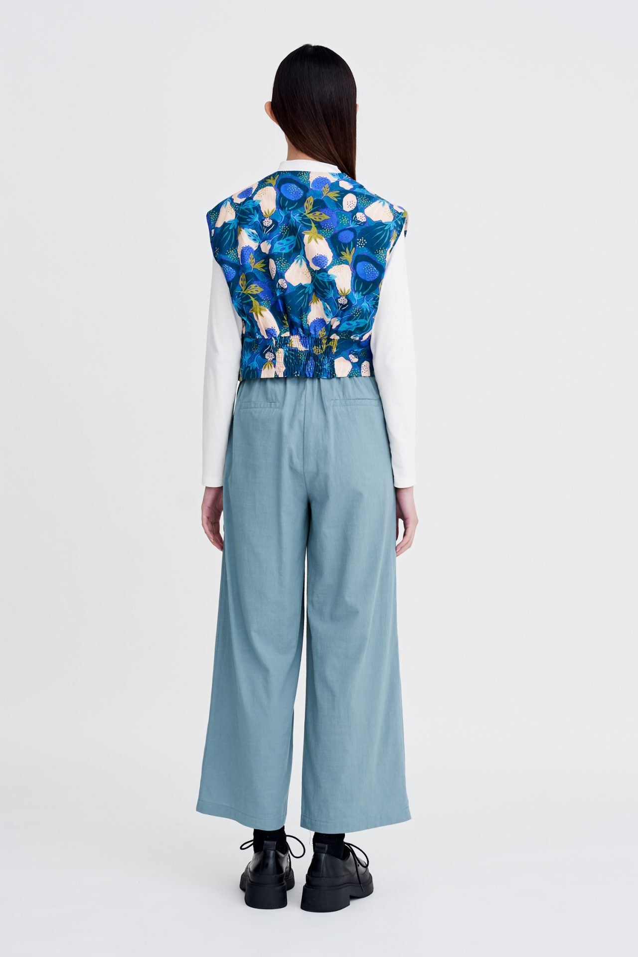 Floral Twist Knot Top