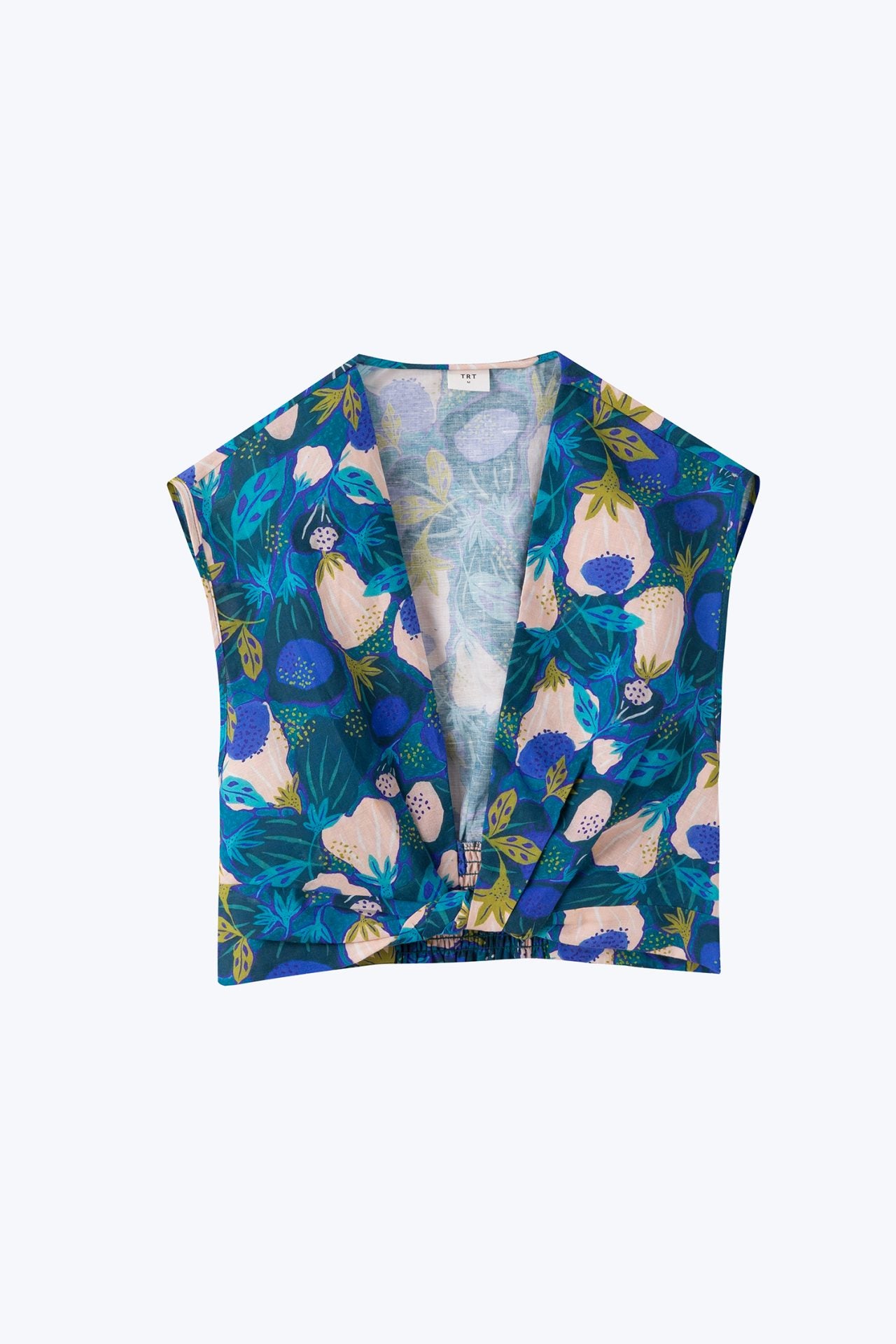 Floral Twist Knot Top