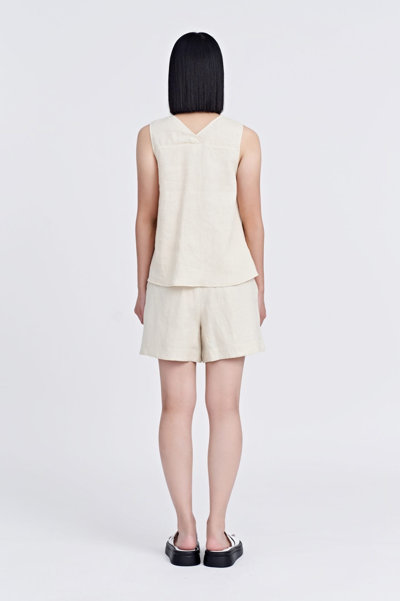 Linen Short Sleeve Top