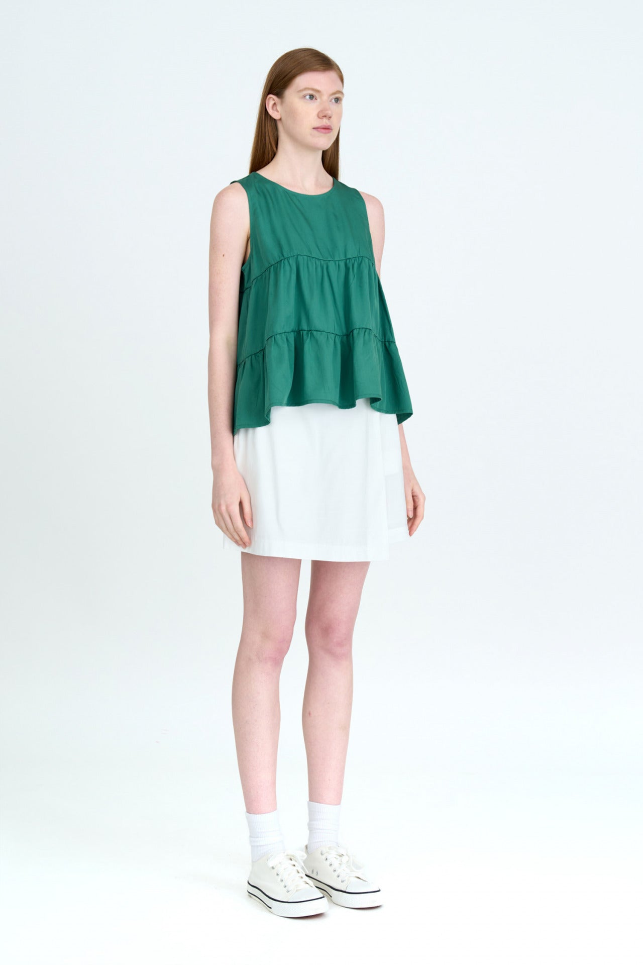 Floral Tiered Sleeveless Blouse