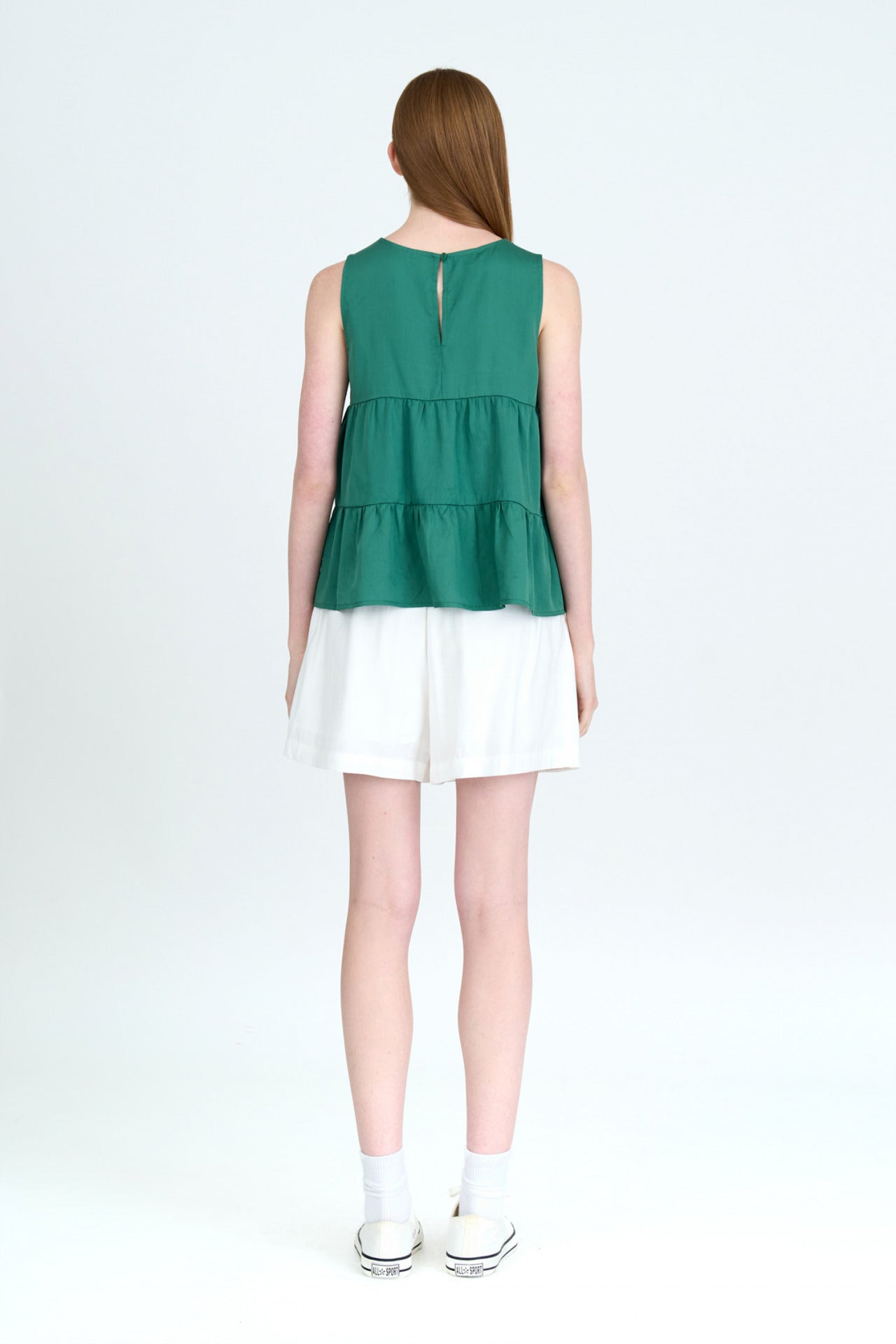 Floral Tiered Sleeveless Blouse