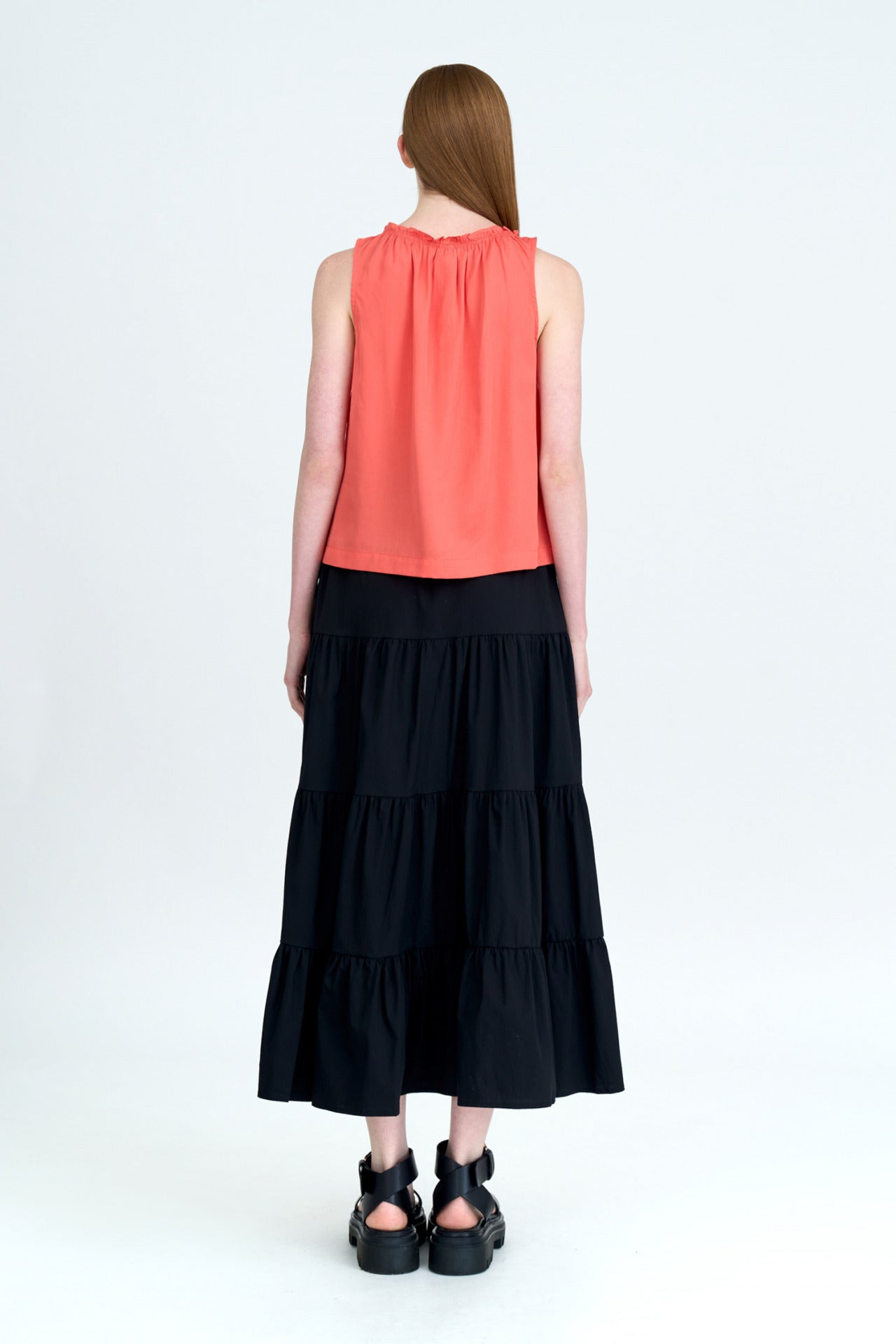 Sleeveless Frill Blouse