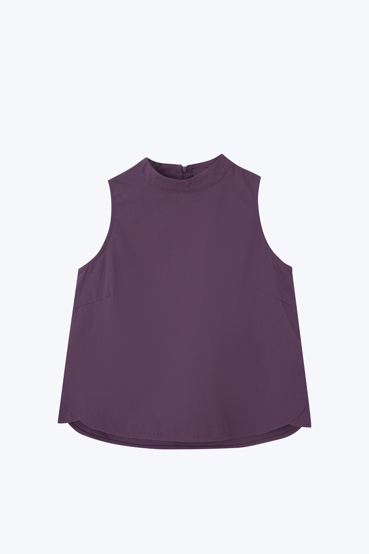 Mock Neck Top - Eggplant