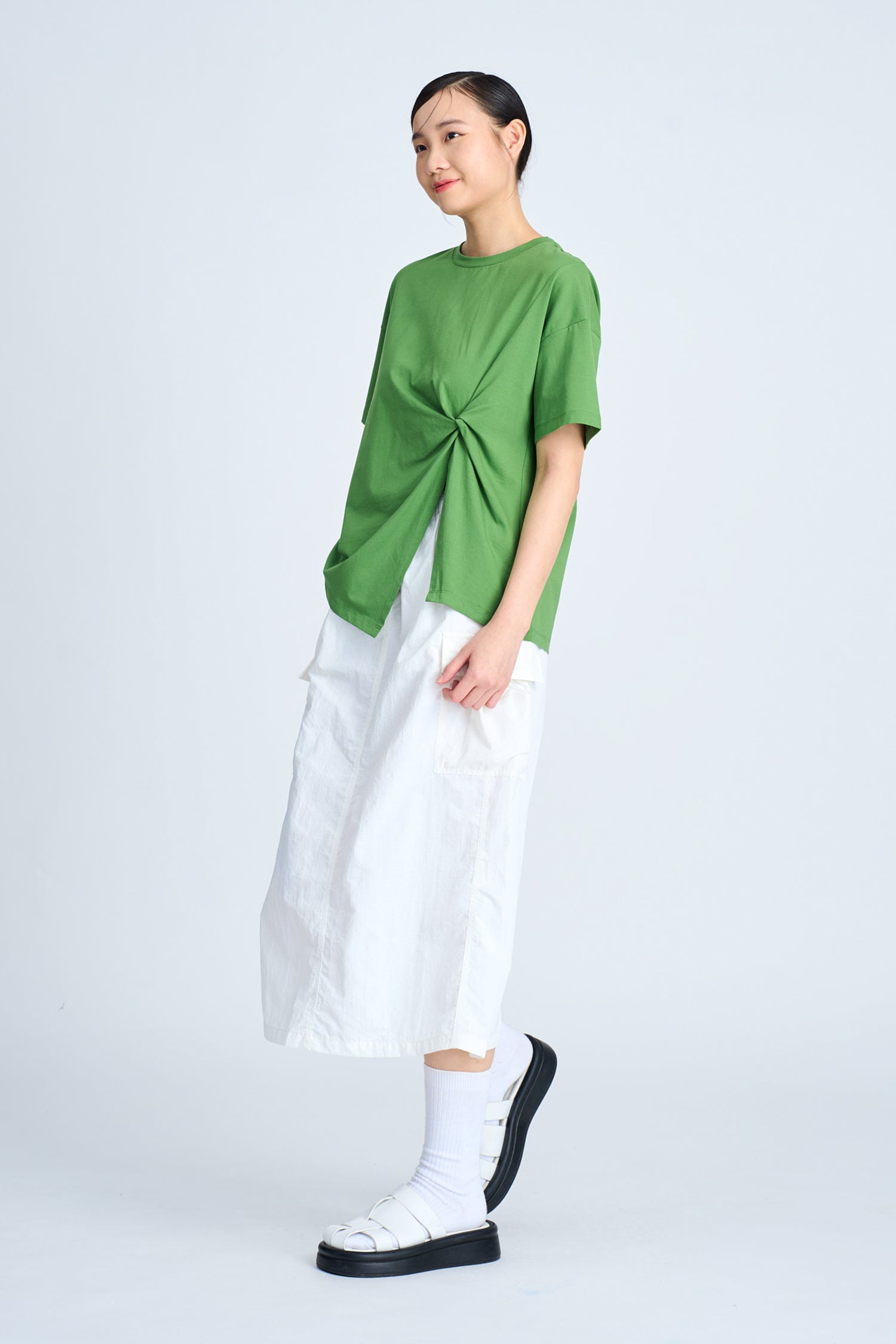 Twist Knot Tee - Clover Green