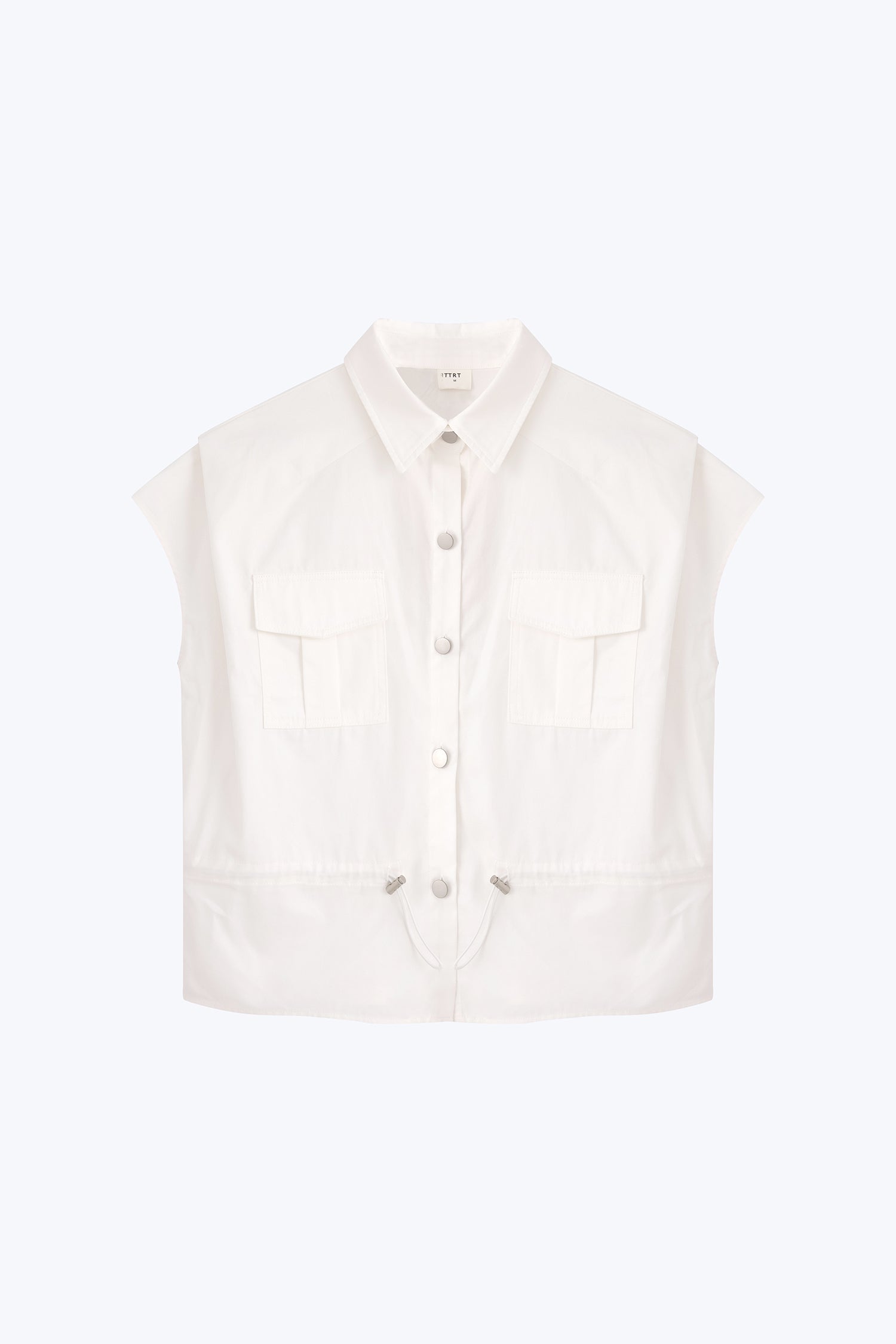 Drawcord Blouse - Cream