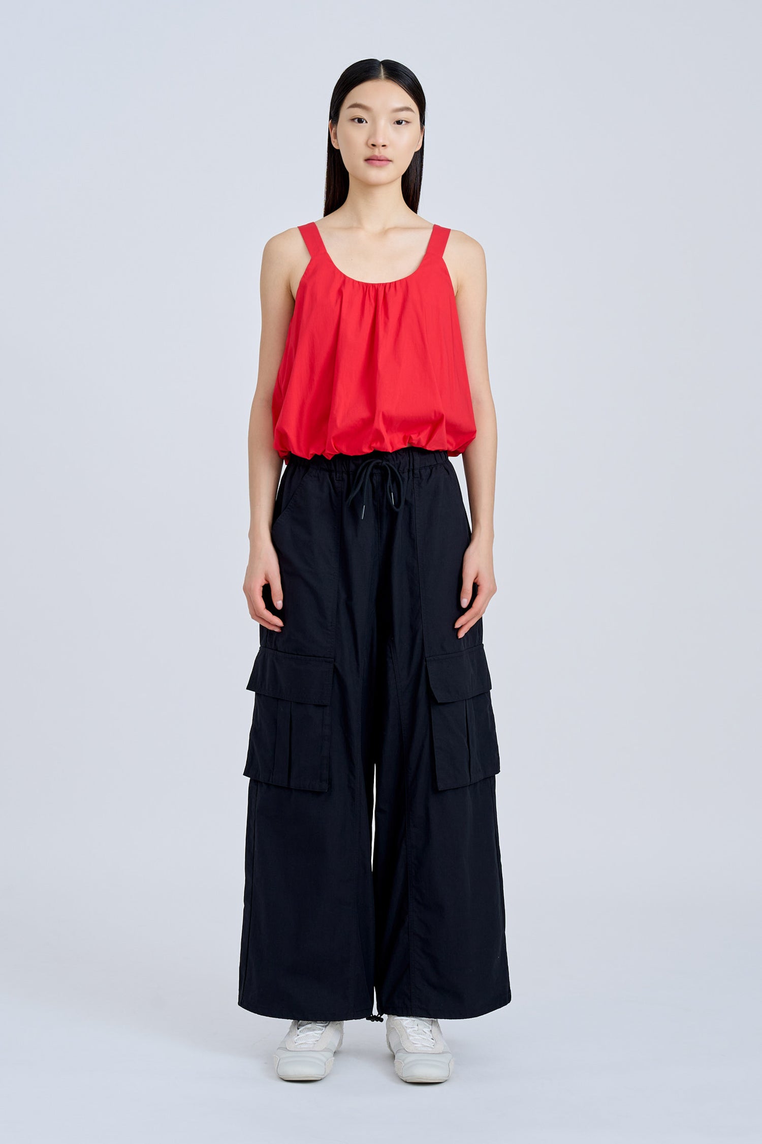 Sleeveless Bubble Top - Red
