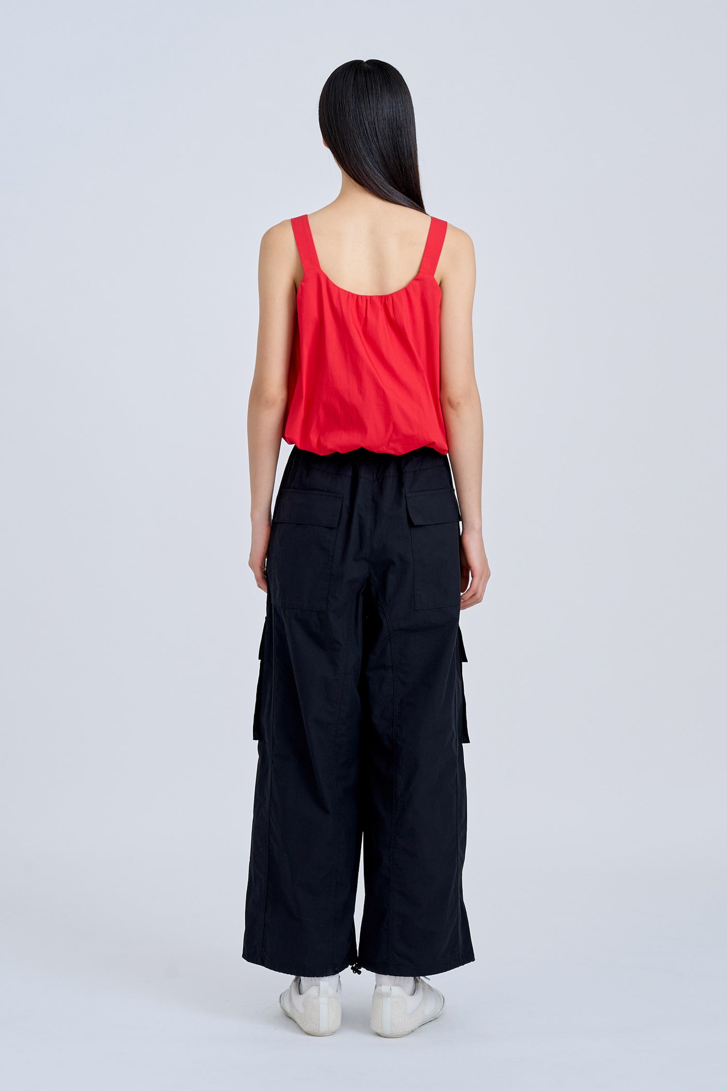 Sleeveless Bubble Top - Red