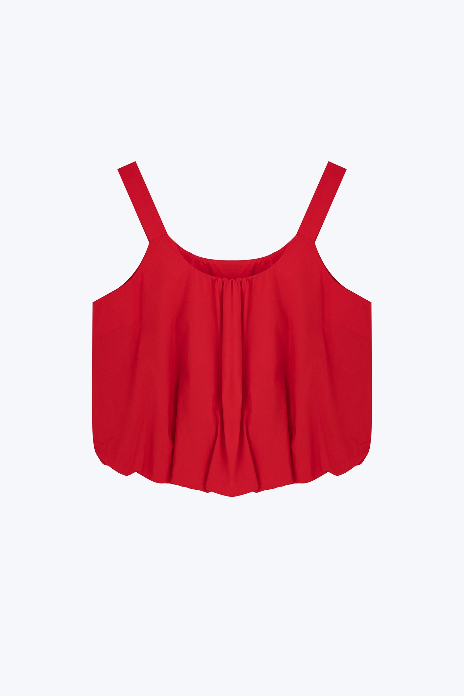 Sleeveless Bubble Top - Red