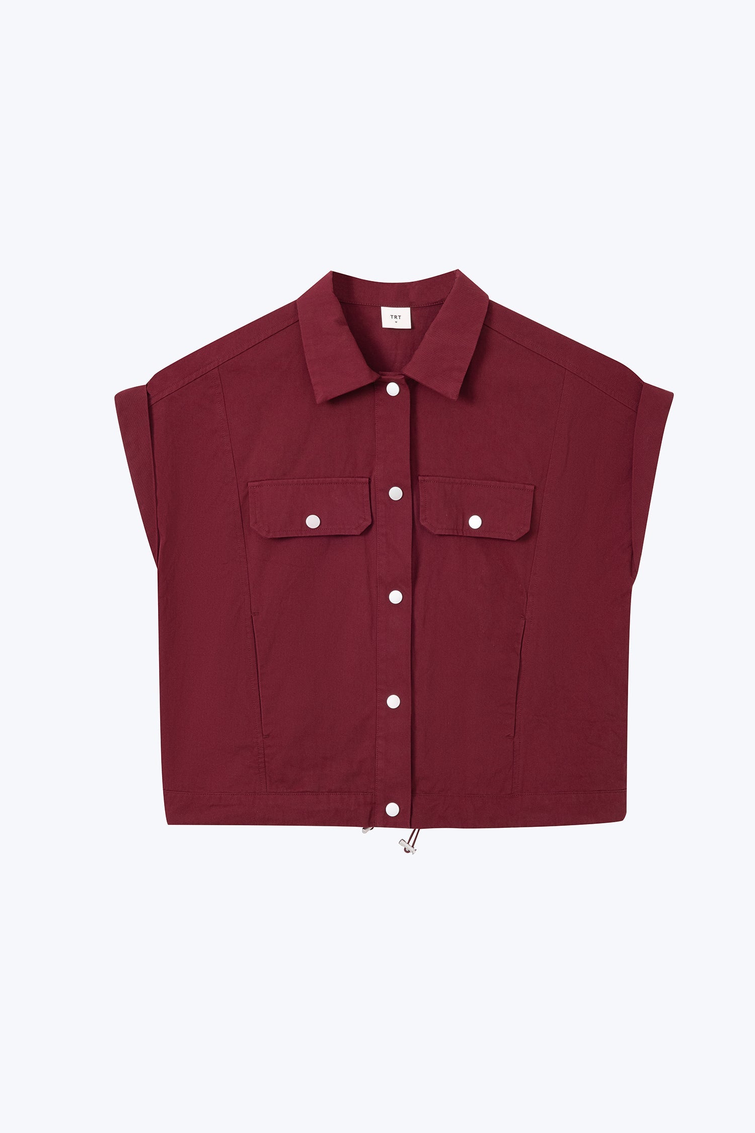 Oversized Vest - Burgundy
