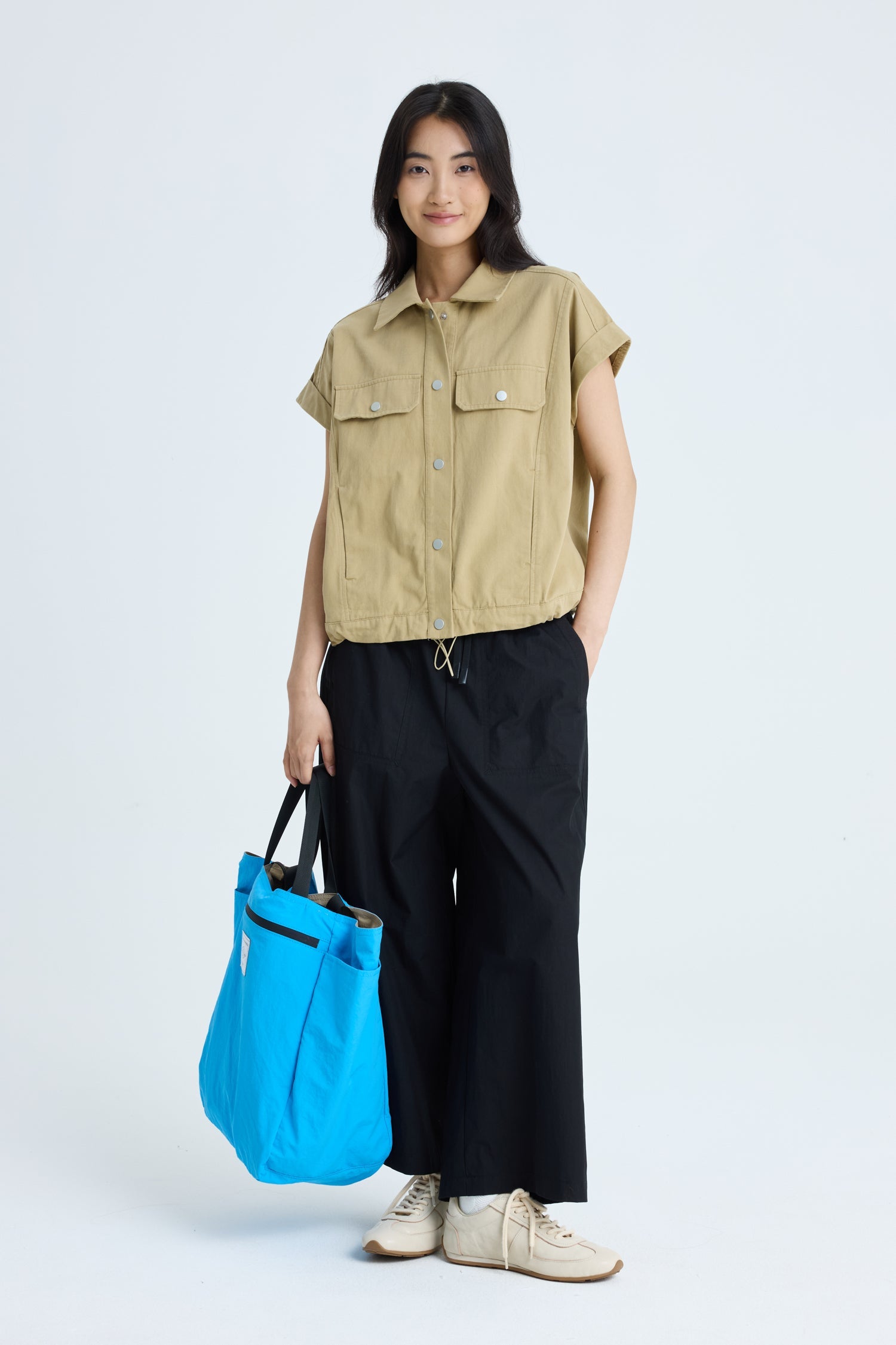 Oversized Vest - Khaki