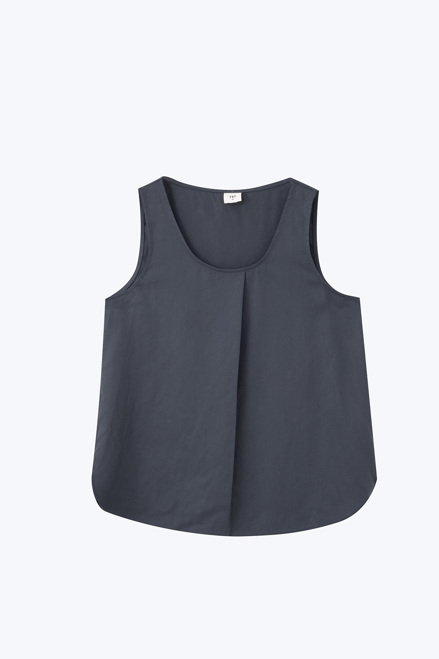 Sleeveless Front Pleat Blouse - Midnight