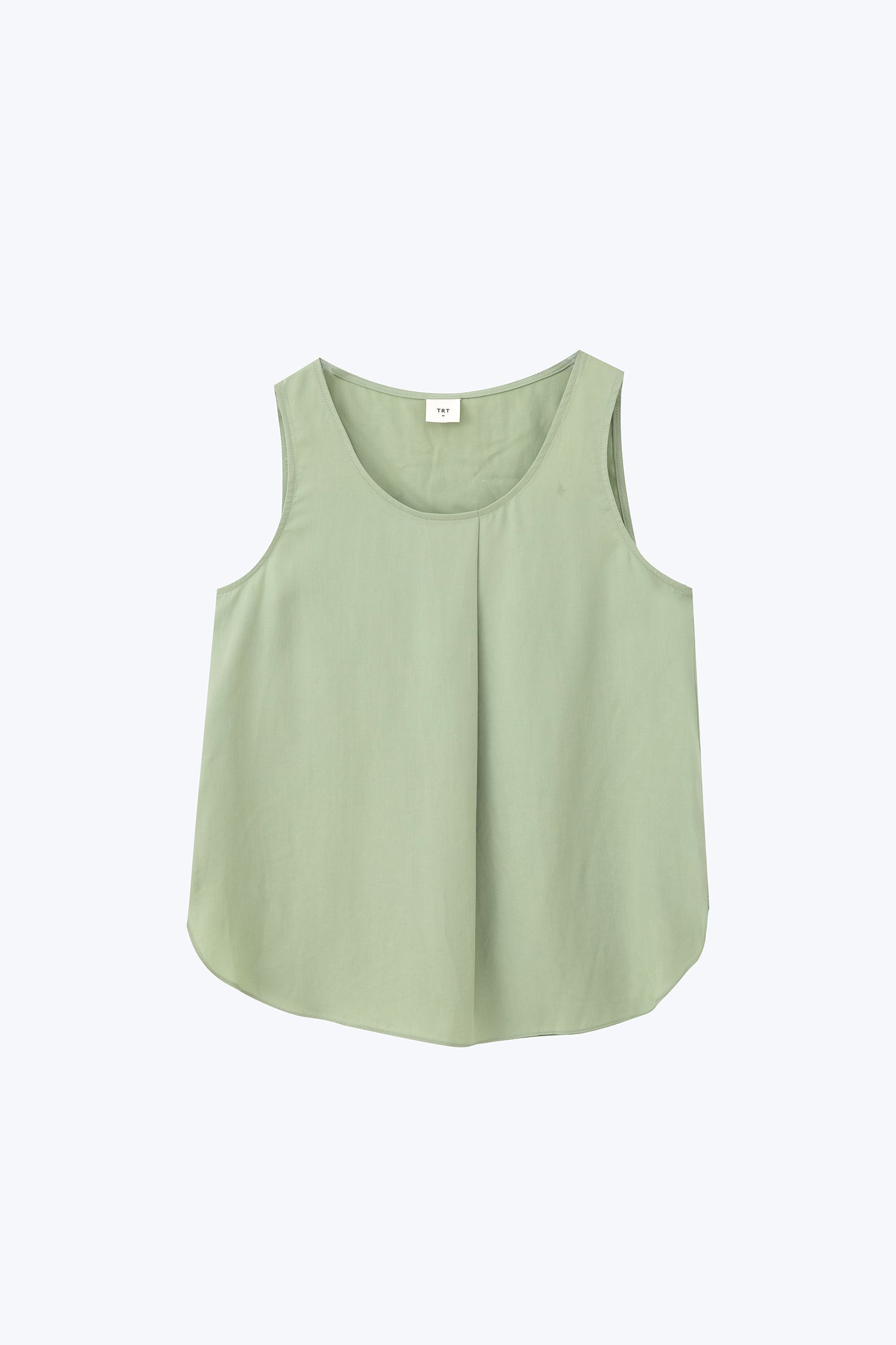 Sleeveless Front Pleat Blouse - Pistachio