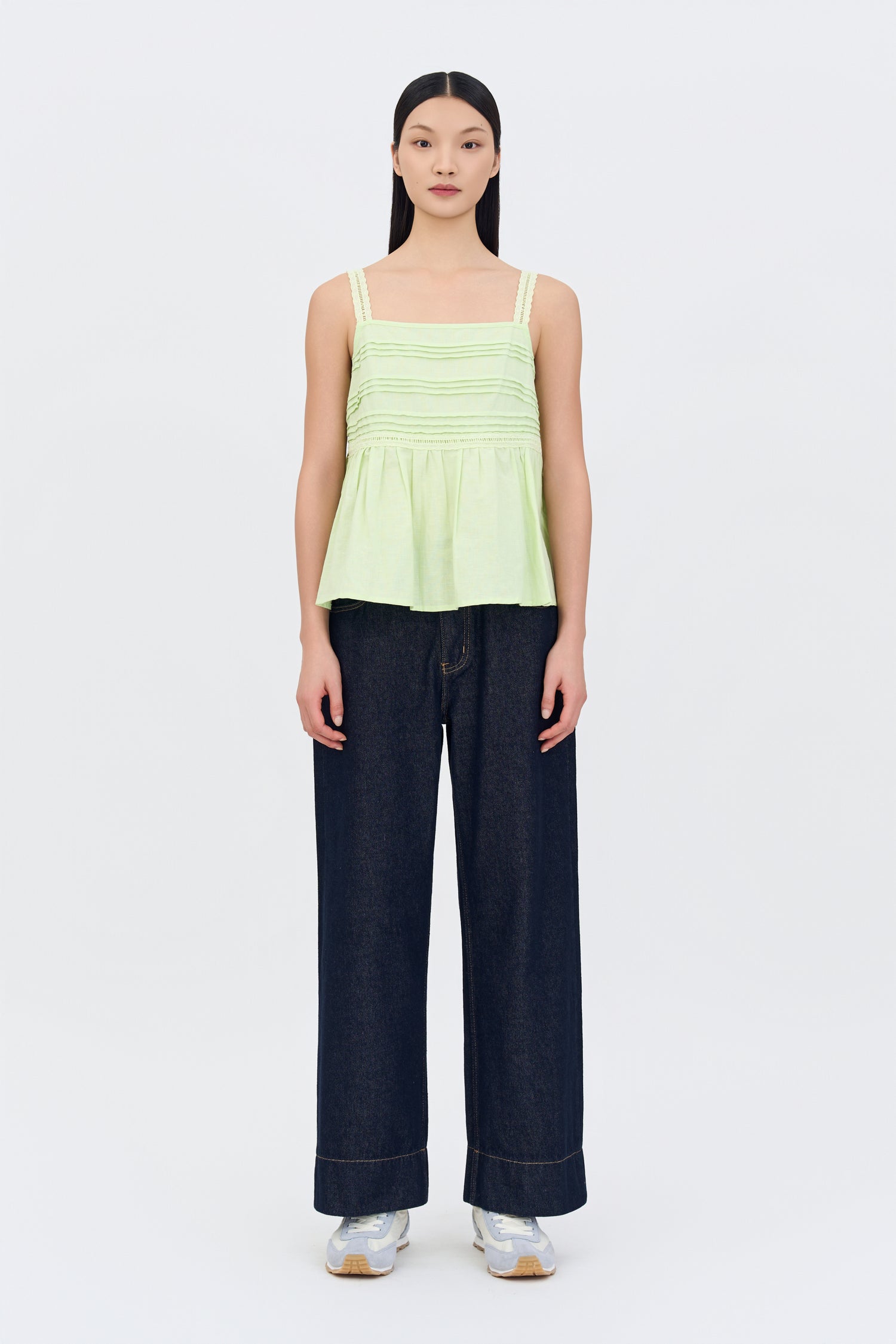 Pin-Tuck Blouse - Melon