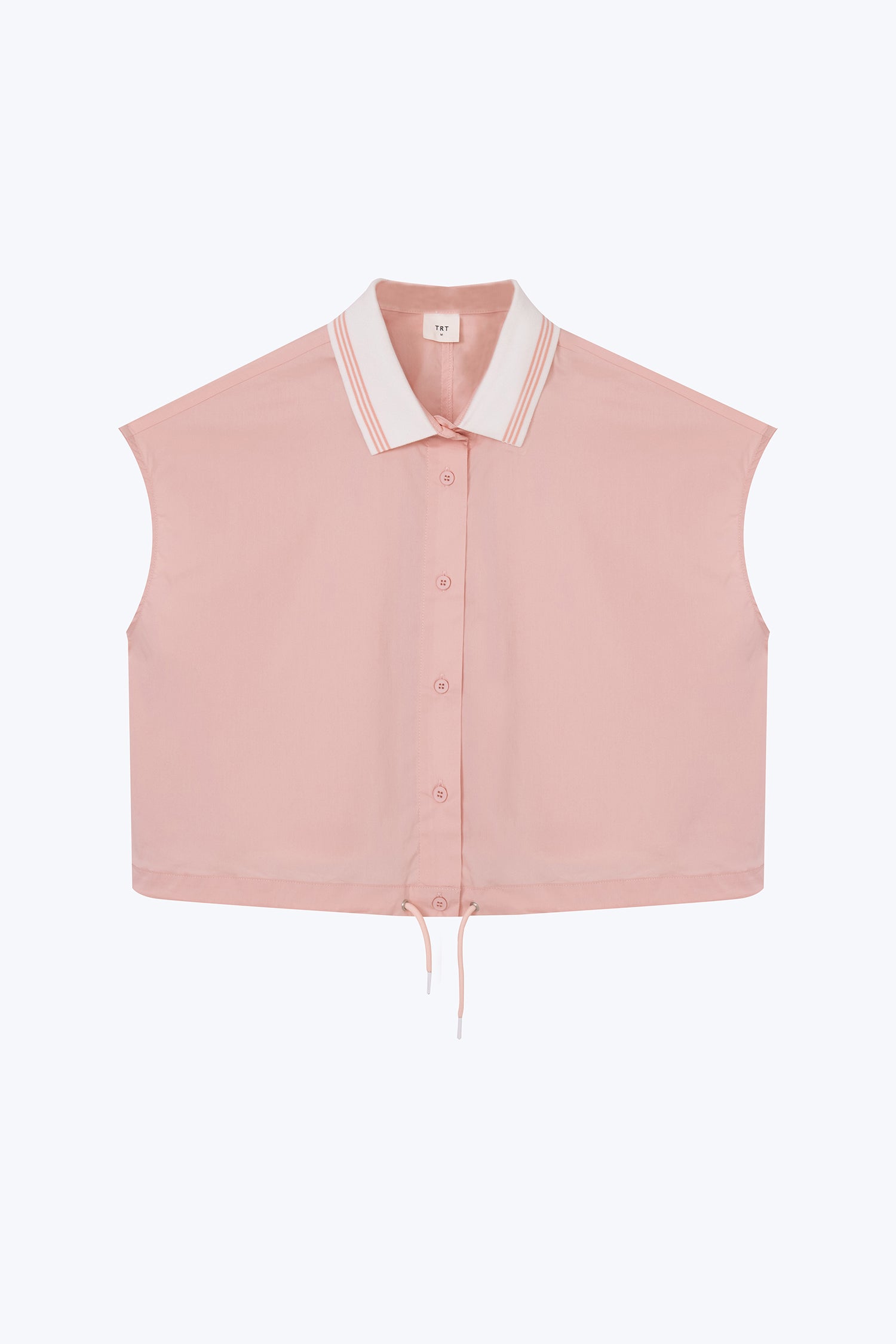Contrast Collar Blouse - Blush