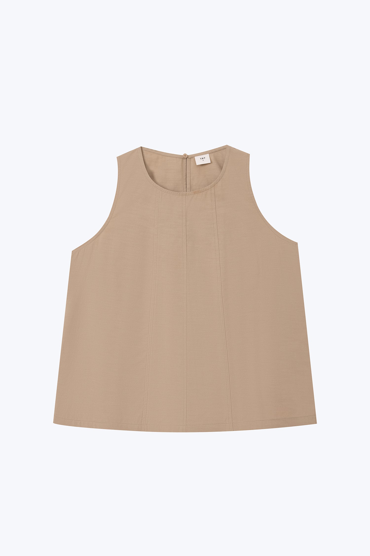 Sleeveless Panel Blouse - Khaki