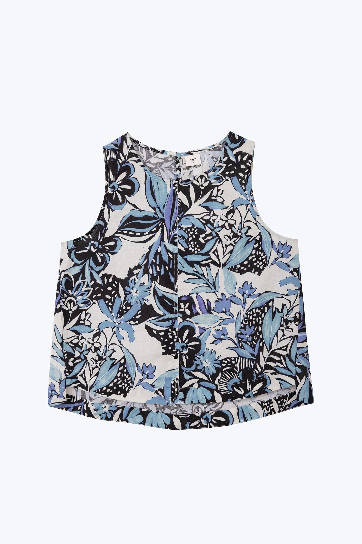 Floral Sleeveless Top - Floral Blue