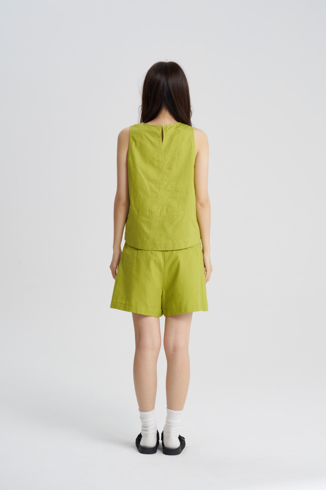 Sleeveless Panelled Blouse - Cream
