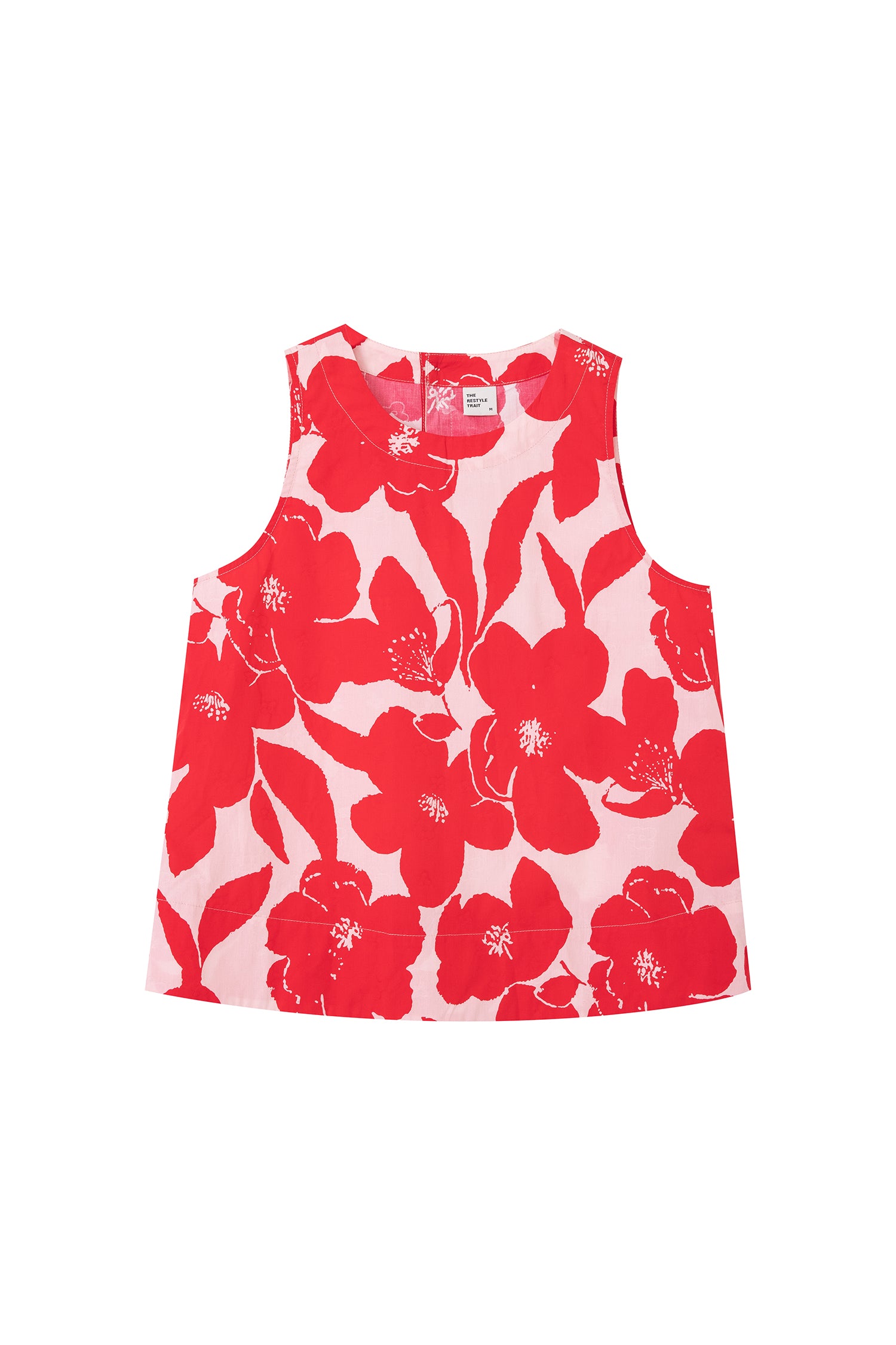 Floral Sleeveless Blouse - Floral Red