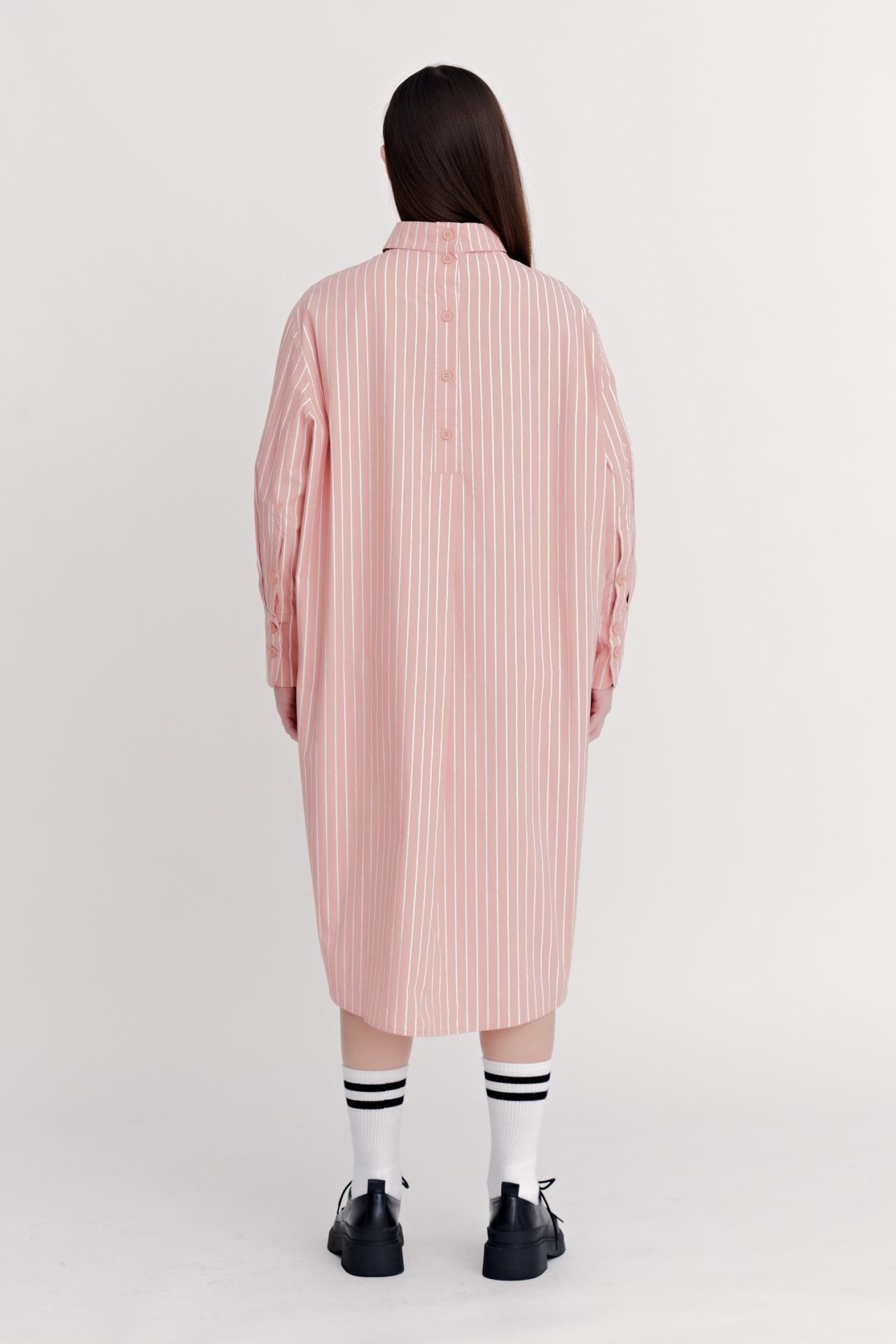 Striped Long Sleeve Shirt Dress