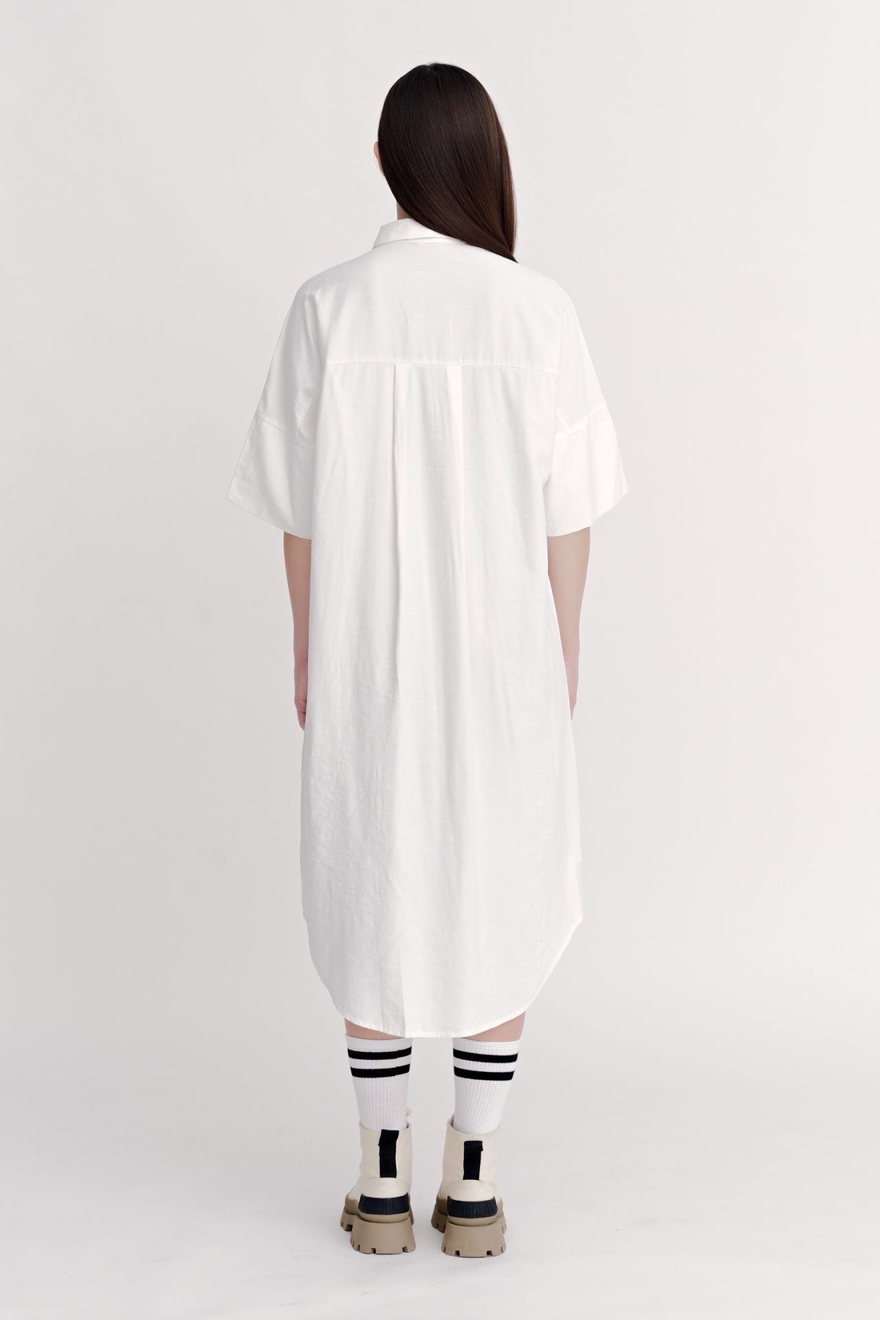 Short Sleeve Buttoned Dress