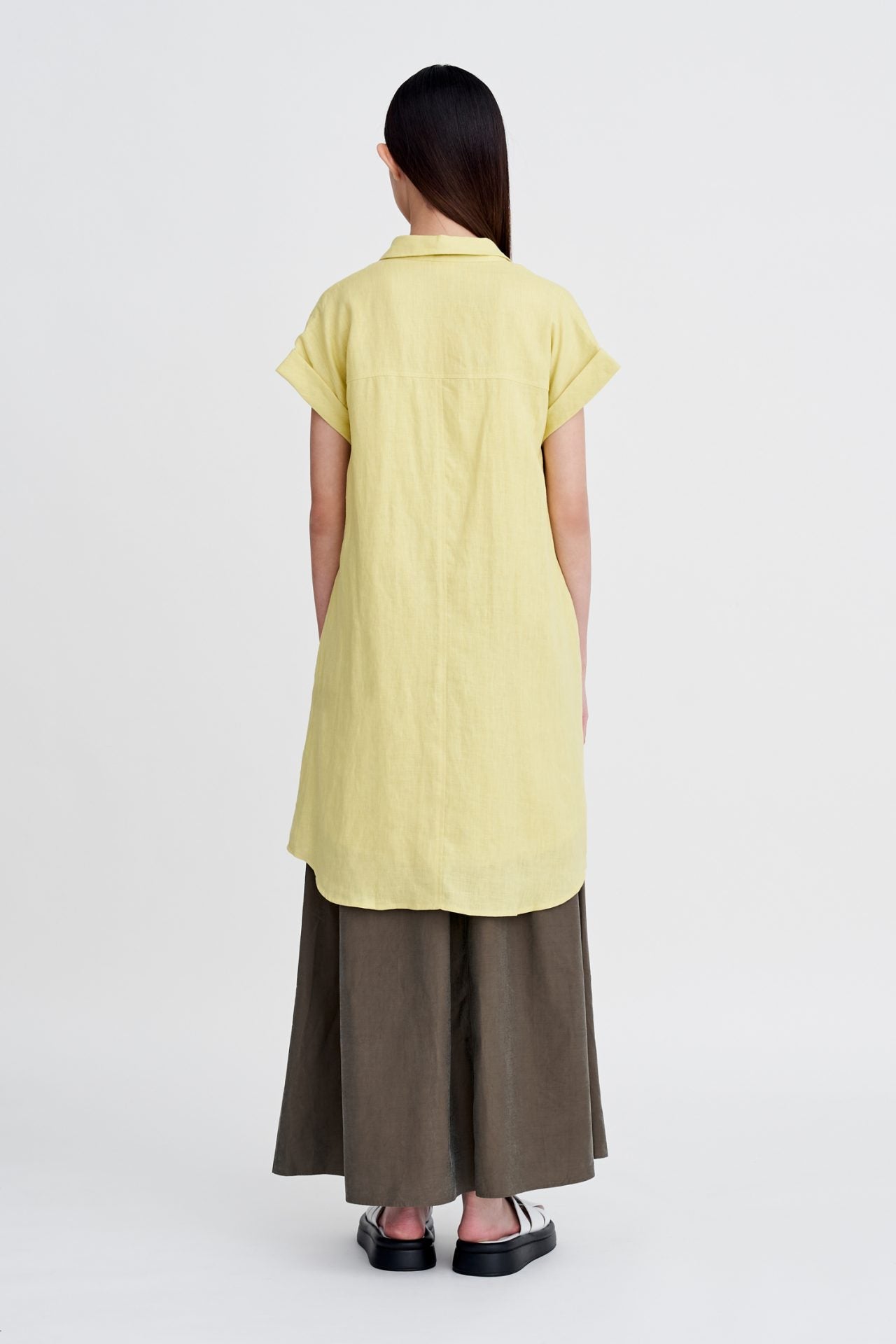 Linen Cap Sleeve Dress