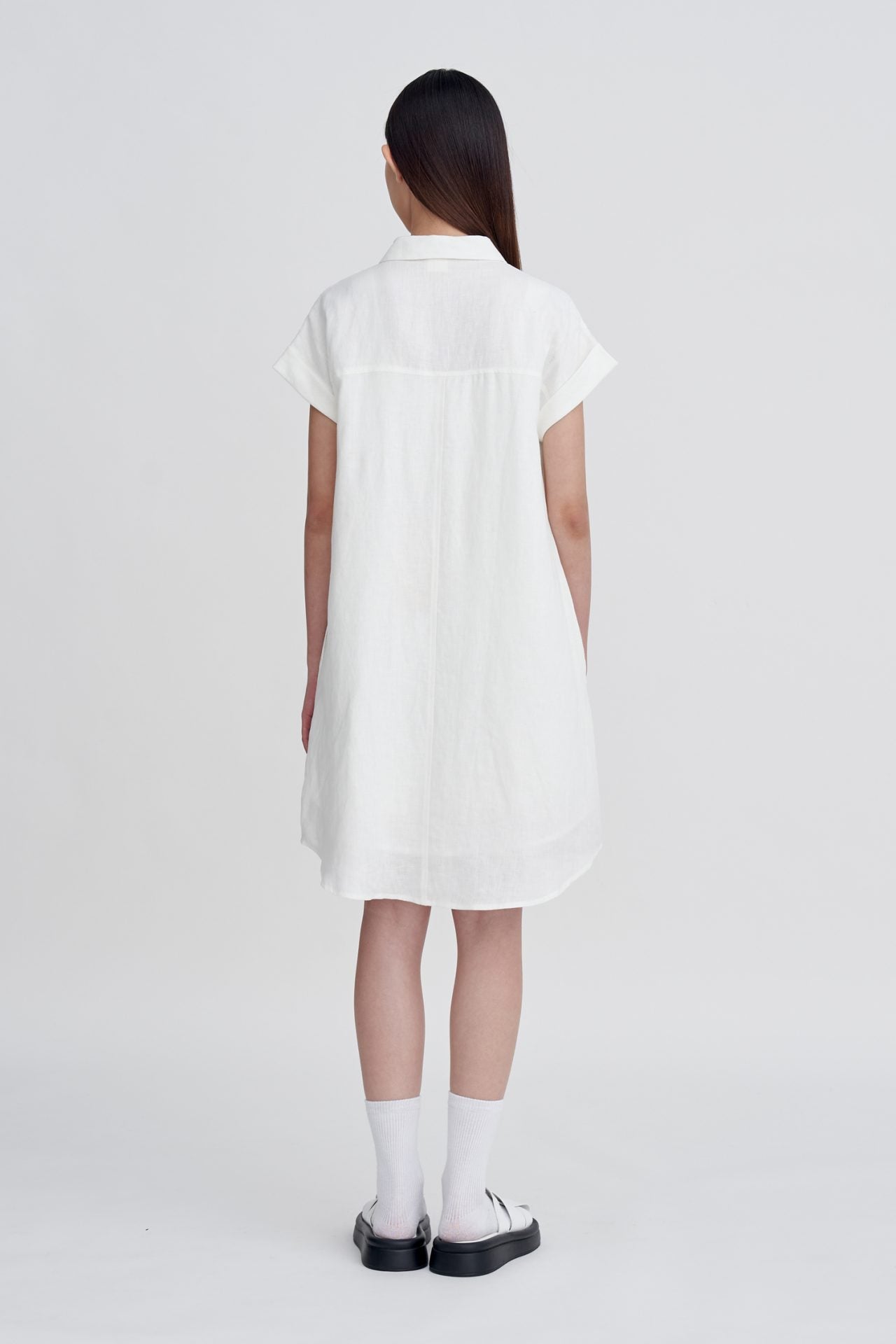 Linen Cap Sleeve Dress