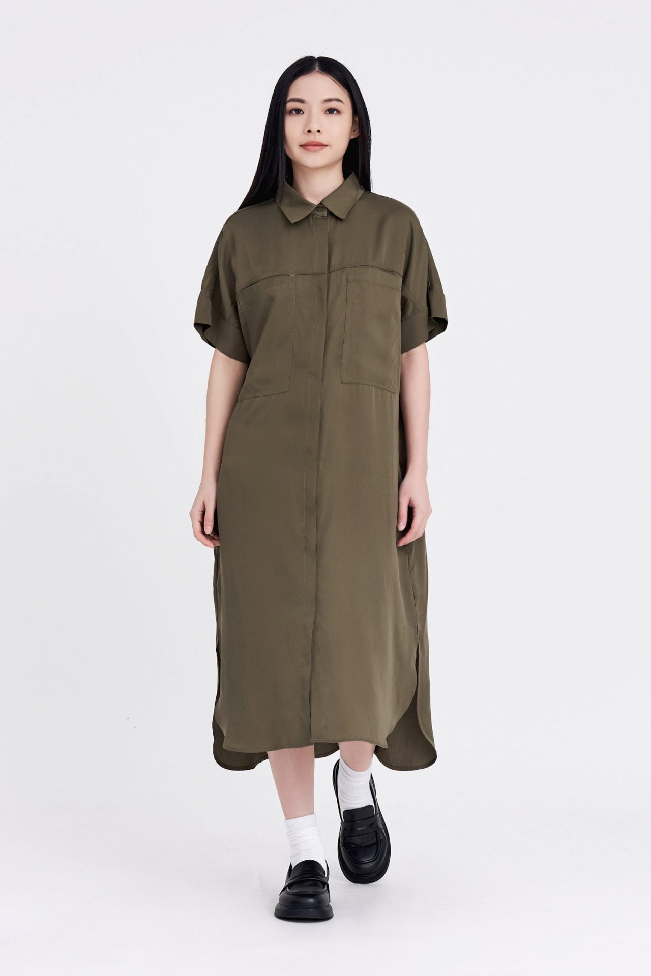 Rayon Patch Pocket Dress