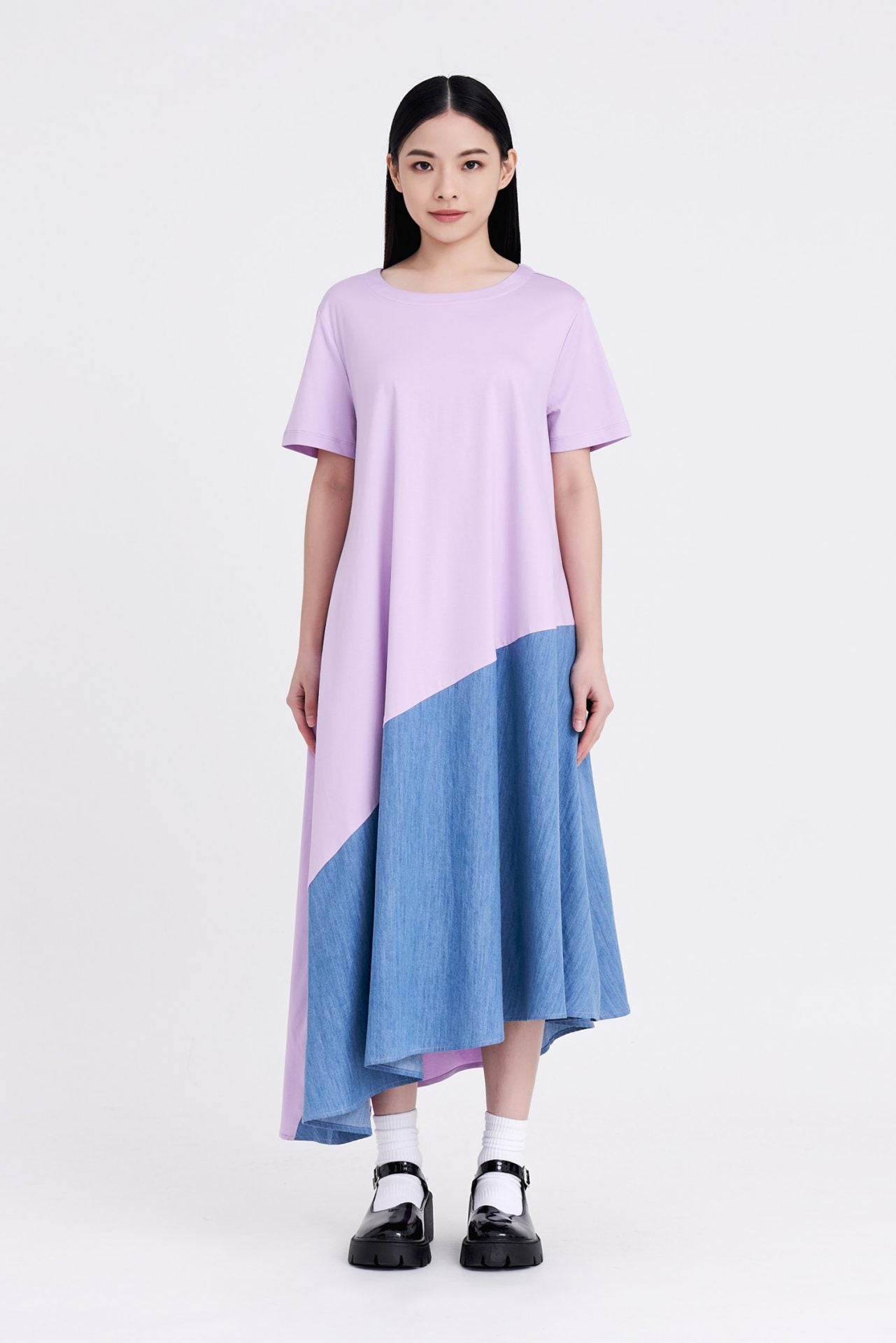 Asymmetric Colour block Dress