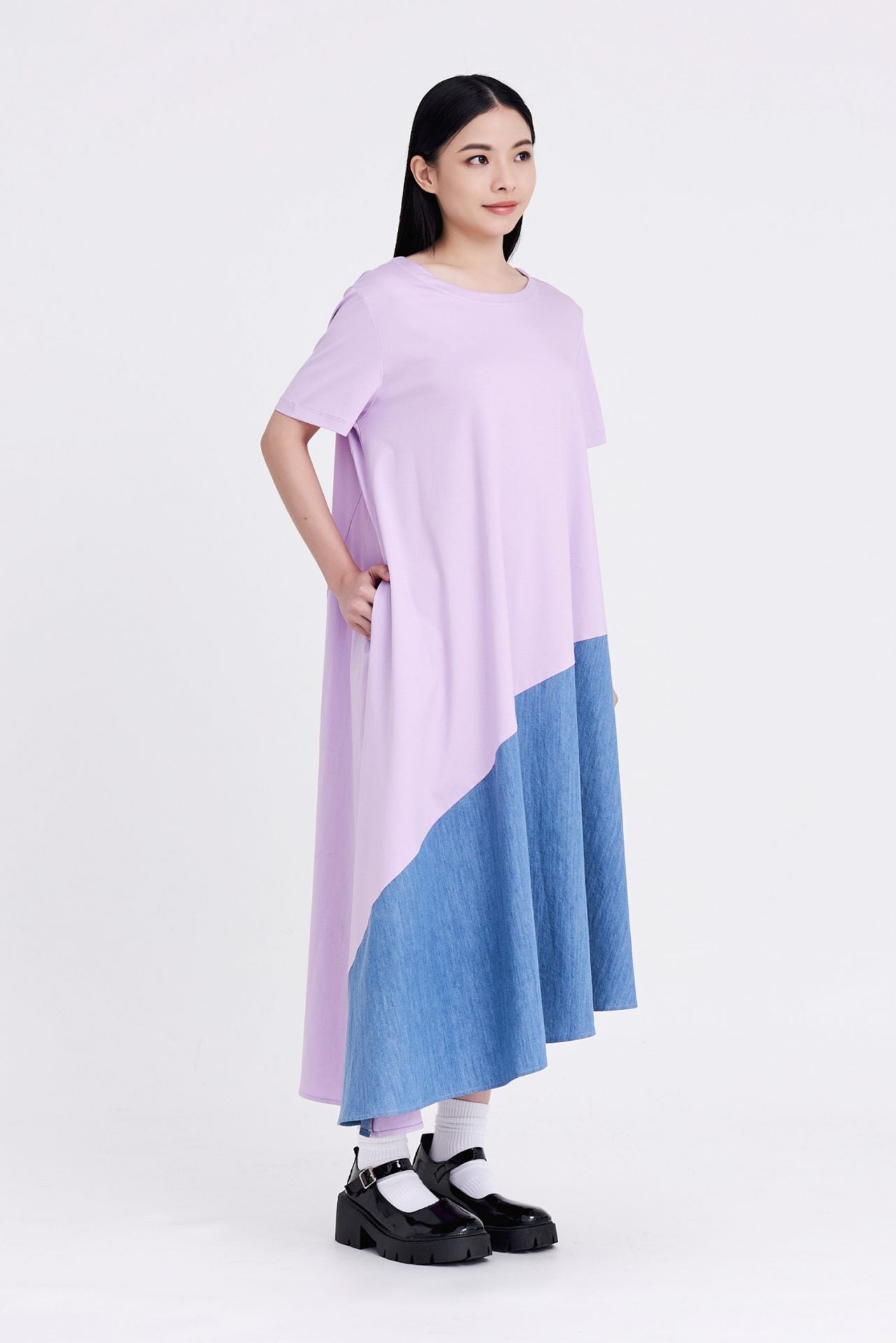 Asymmetric Colour block Dress