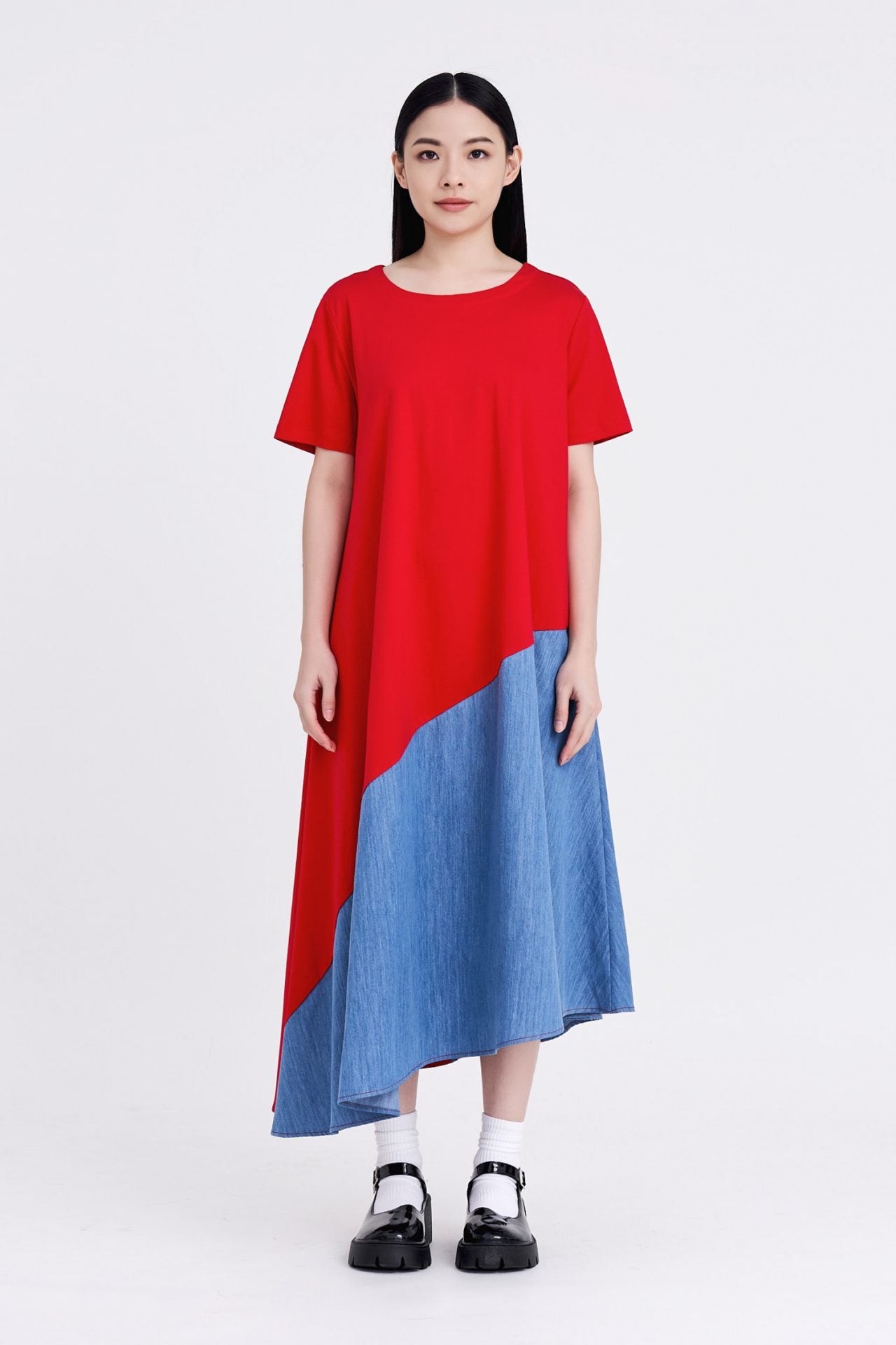 Asymmetric Colour block Dress