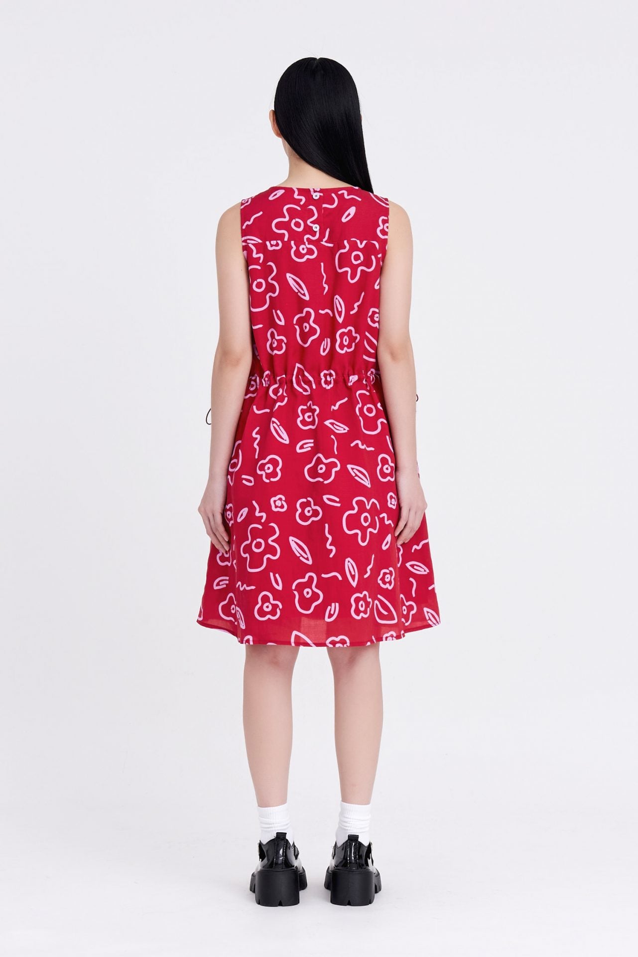 Floral Drawcord Dress