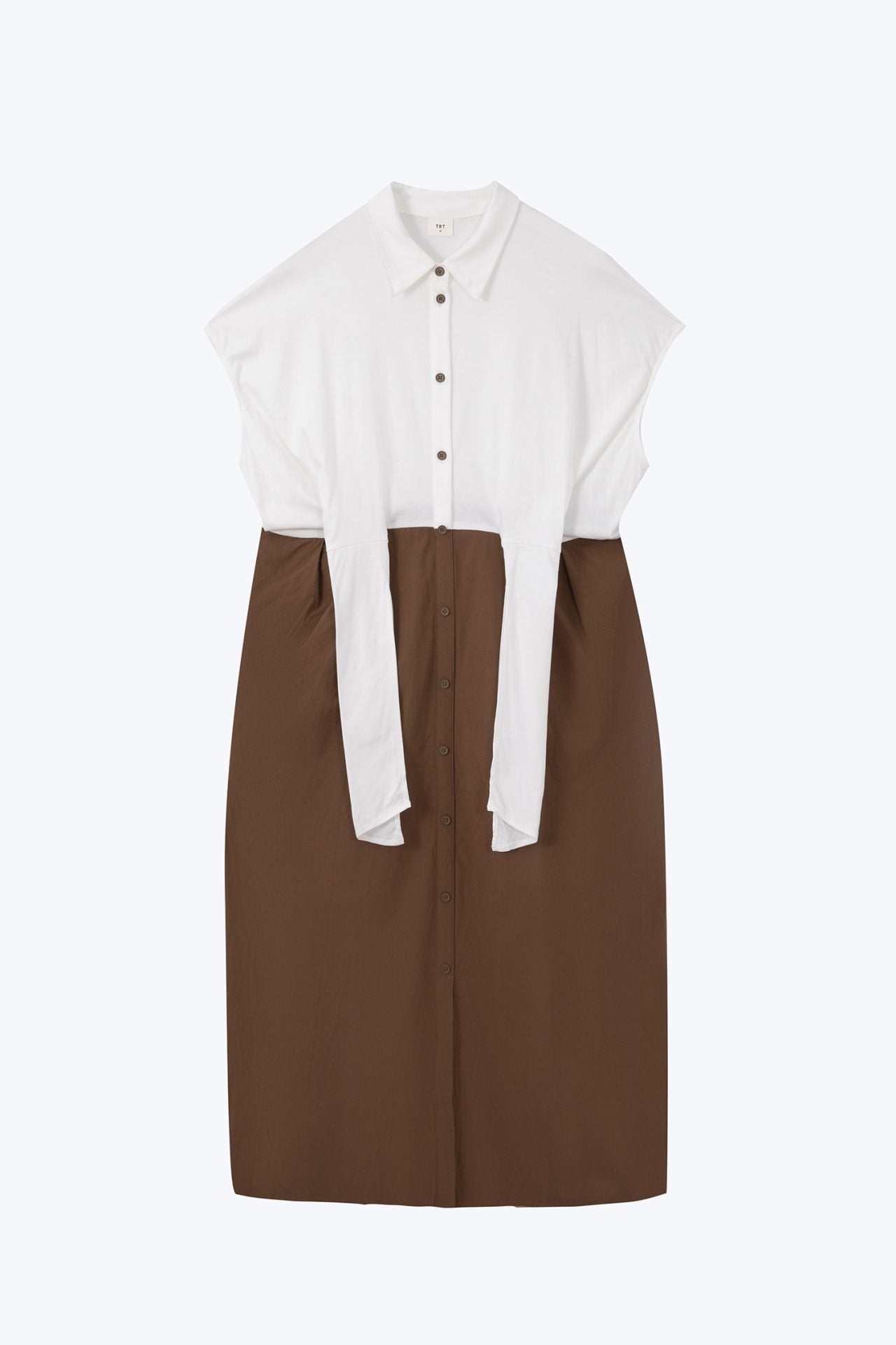 Contrast Fabric Knot Dress