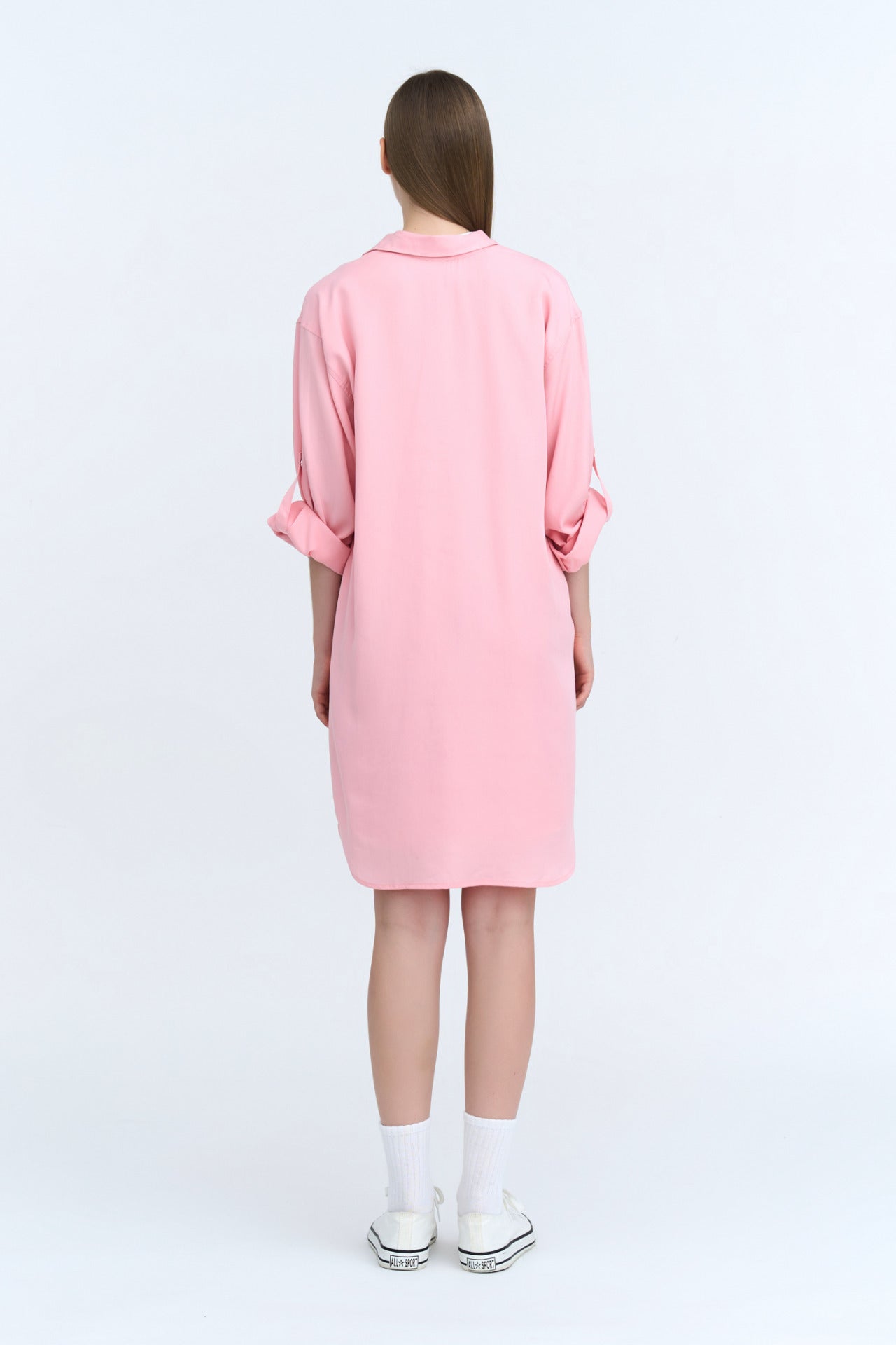 Belted Collared Dress