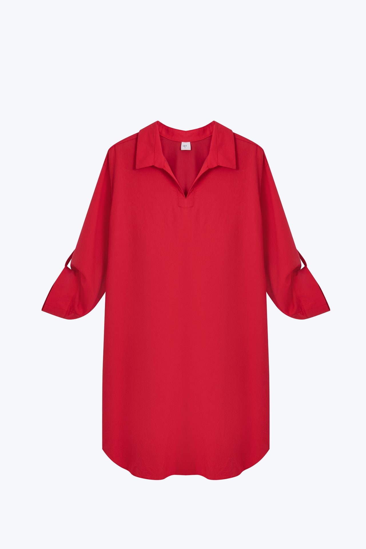 Belted Collared Dress