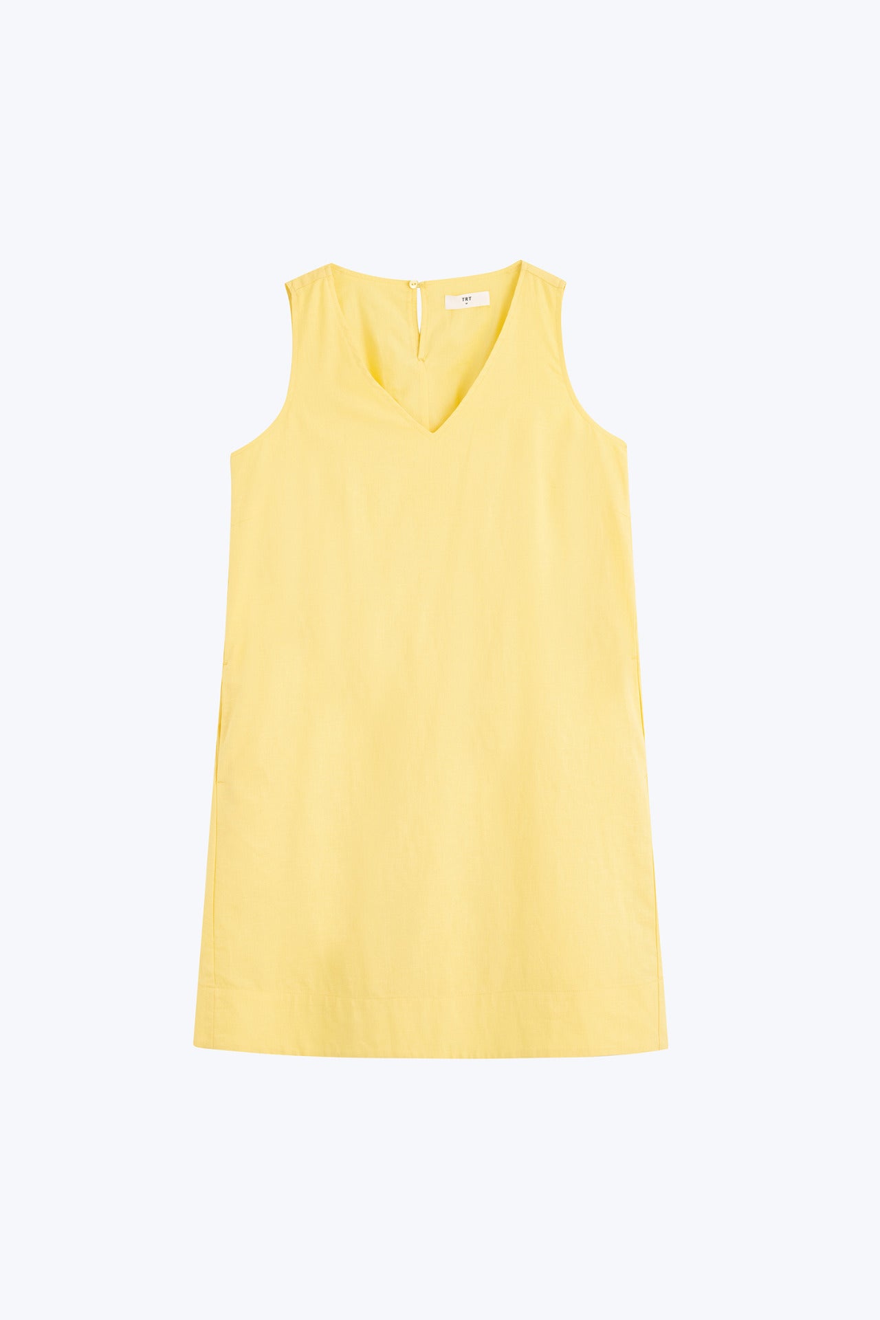 Sleeveless Elastic Waist Dress - Canary