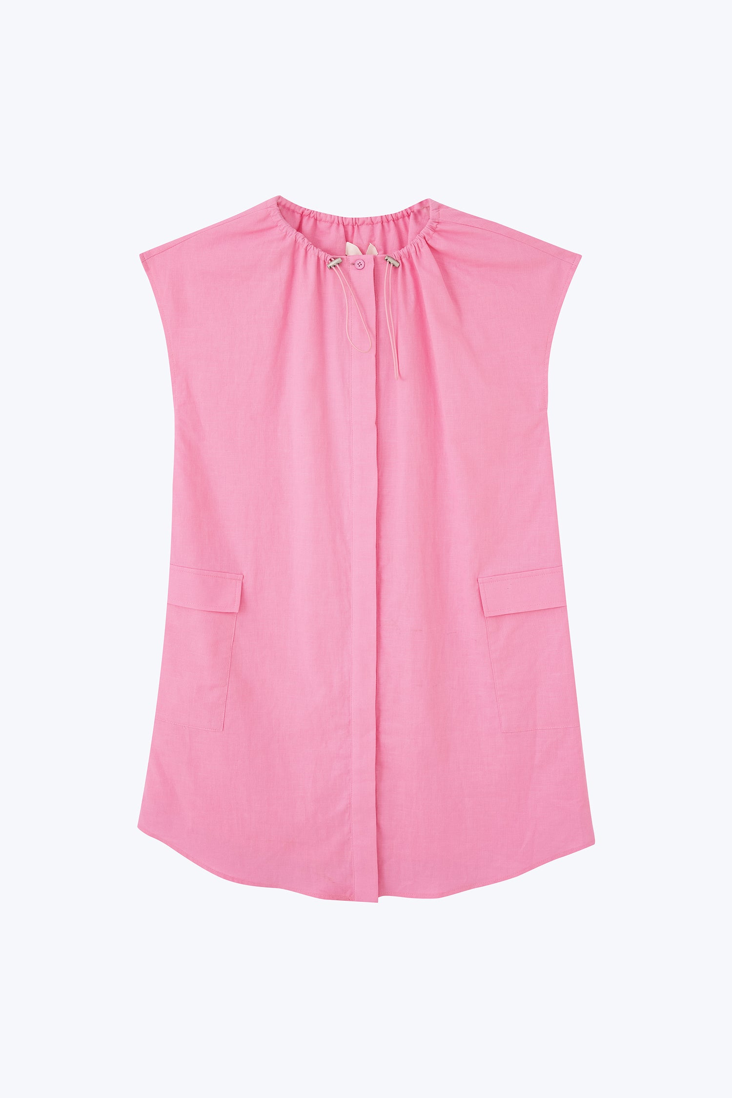 Drawcord Dress - Pink