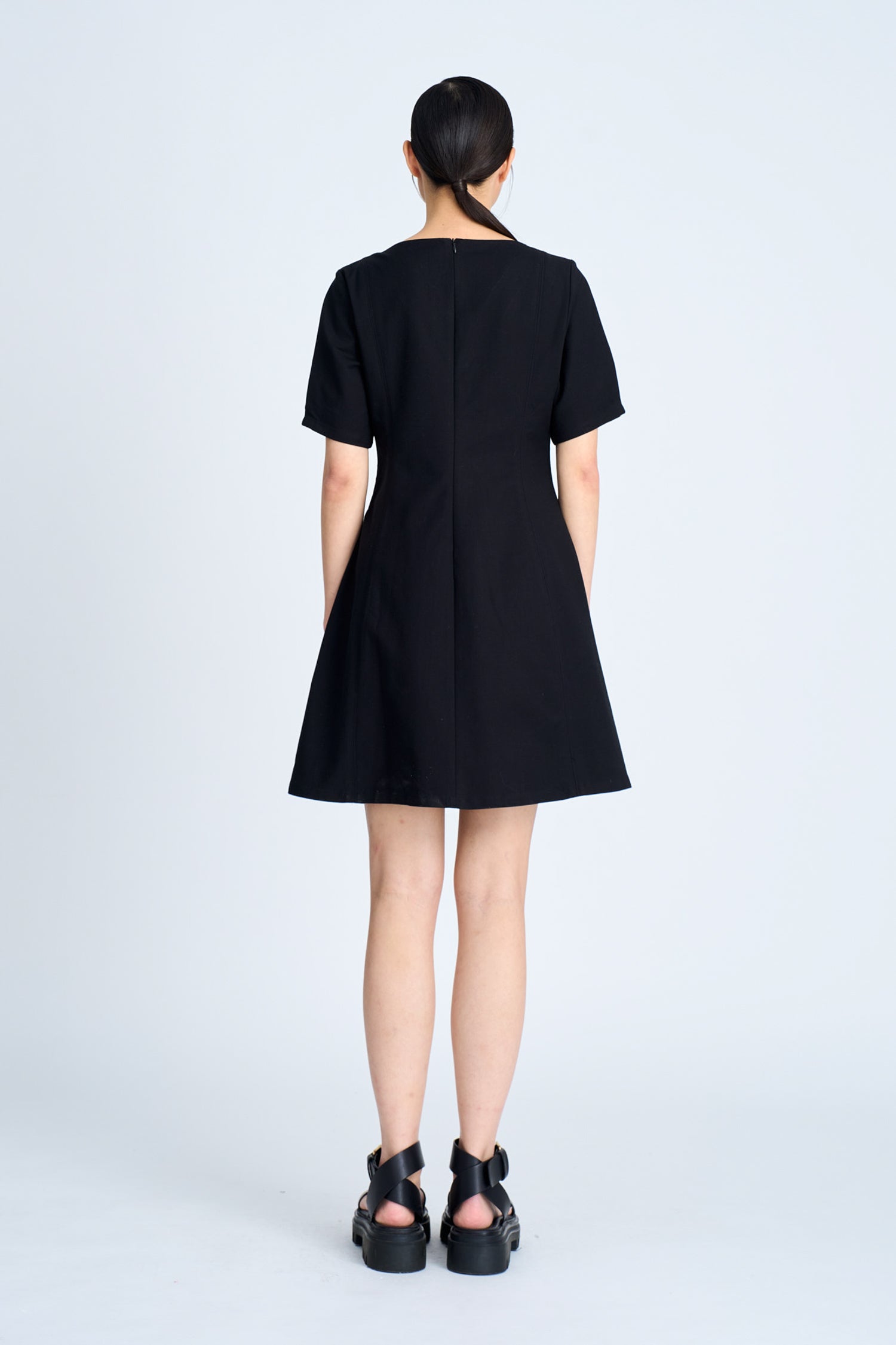 Seam Detail Dress - Black