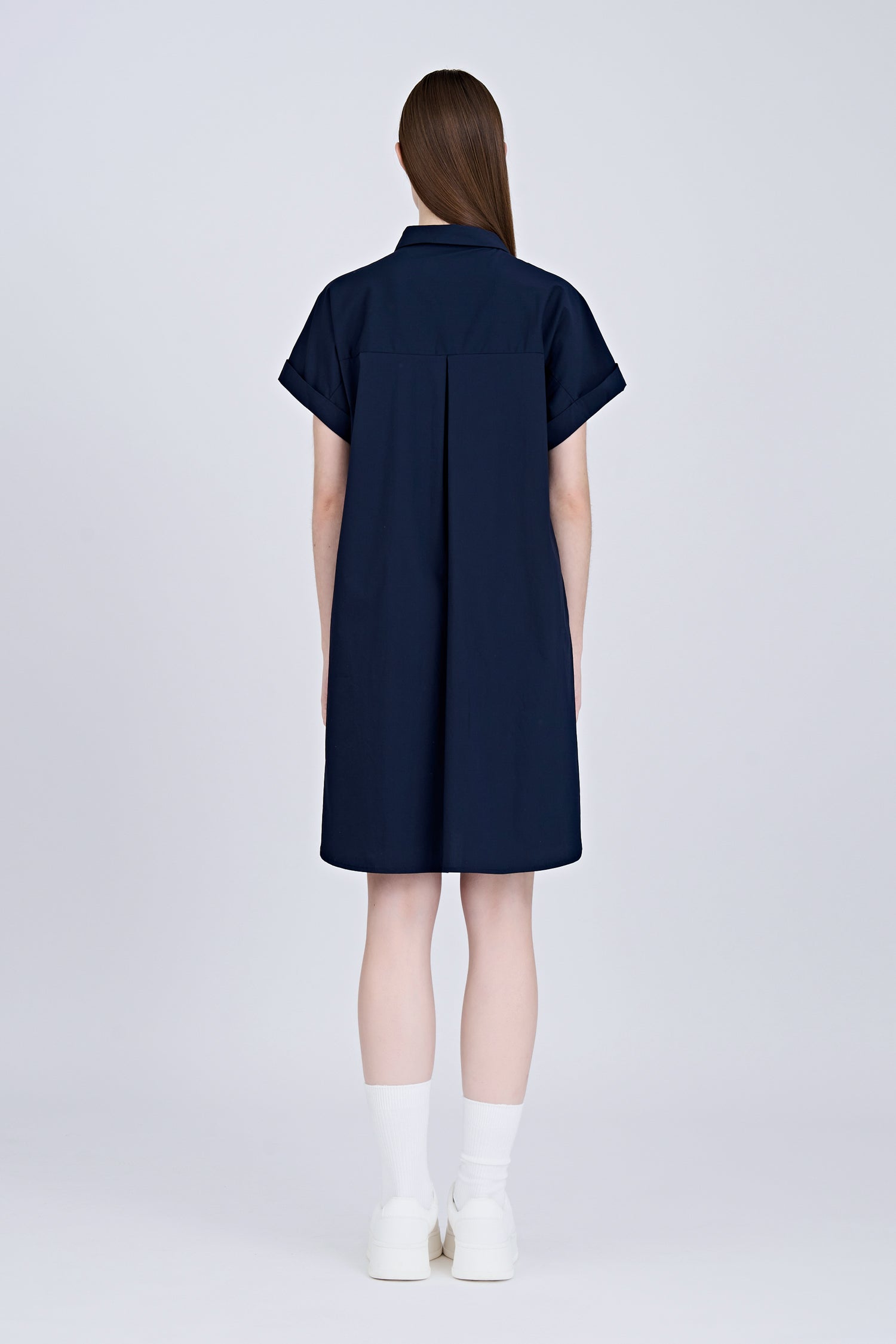 Button Up Dress - Navy