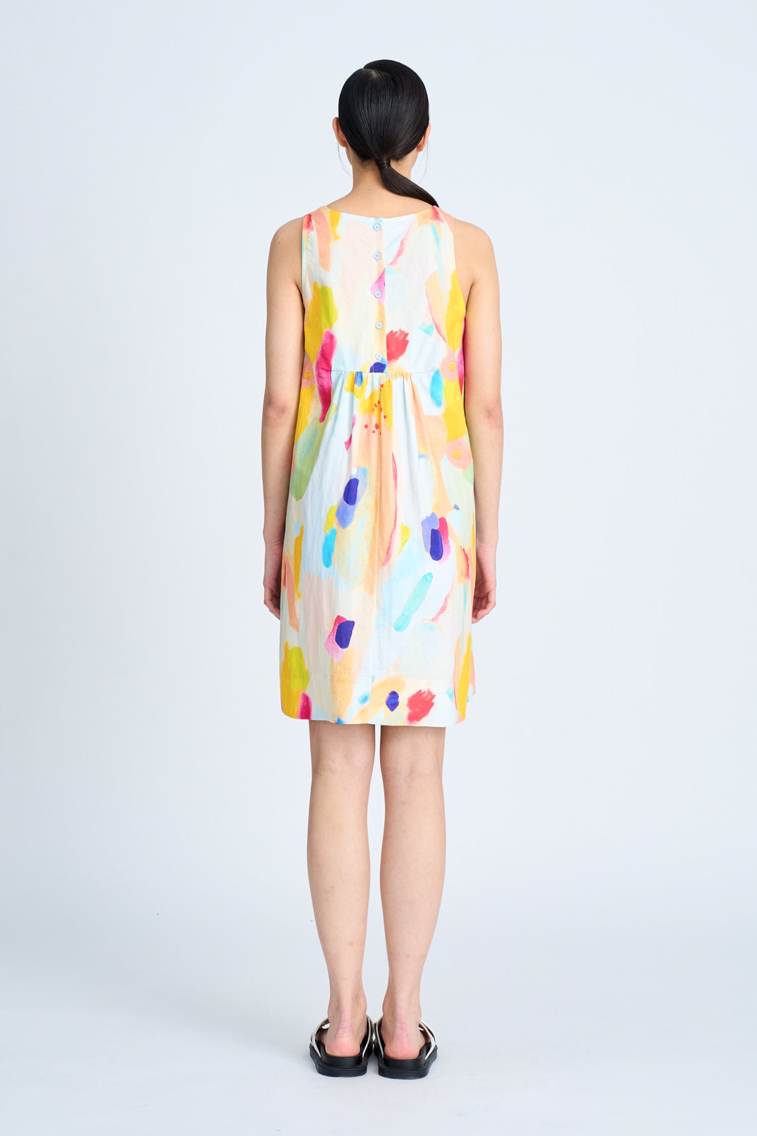 Watercolour Sleeveless Dress - Watercolour