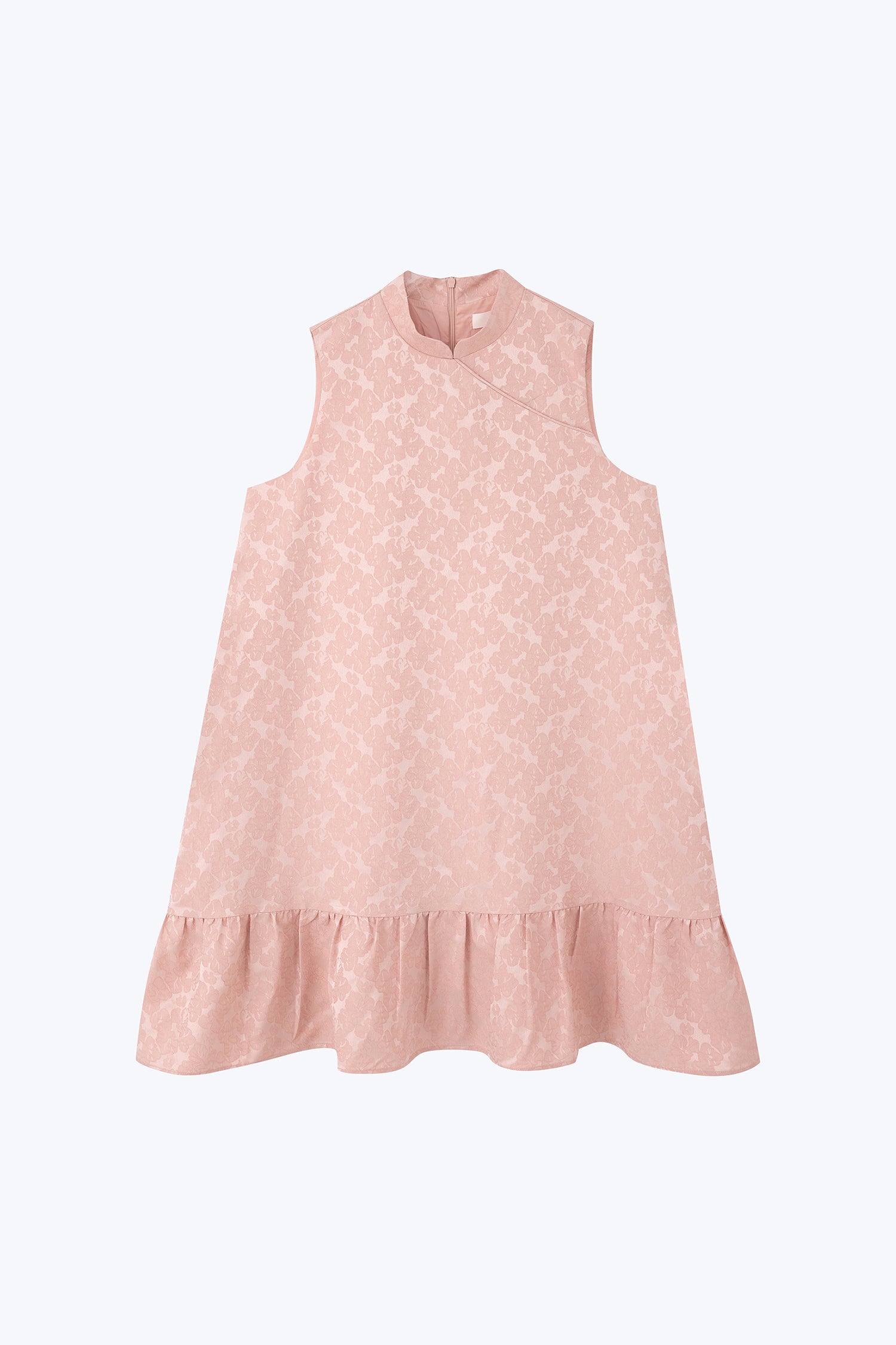Mandarin Collar Dress - Blush