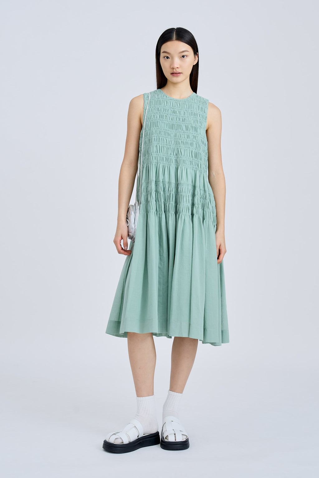 Sleeveless Smocked Dress