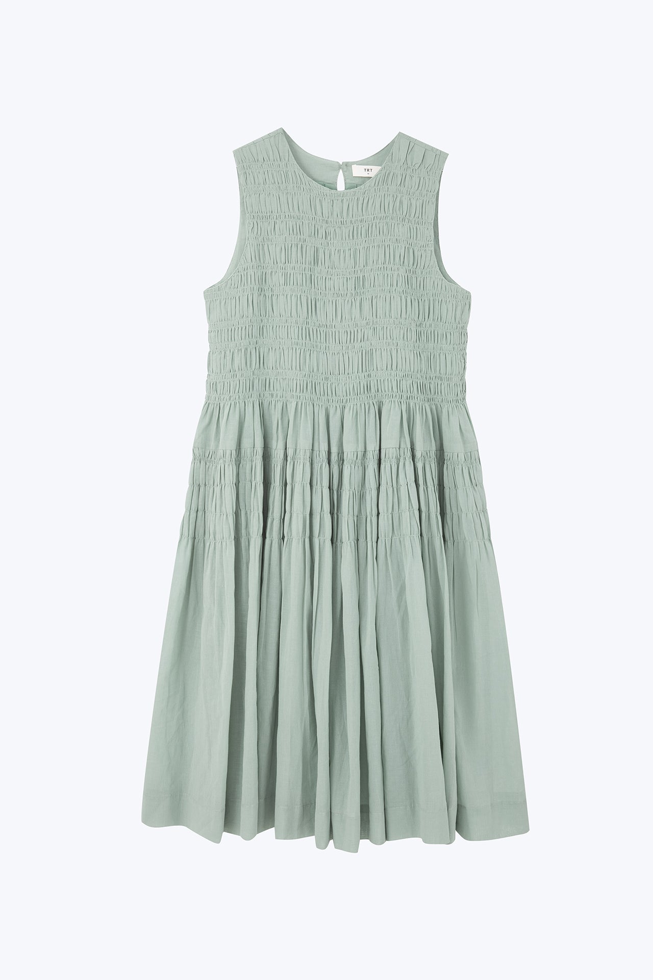 Sleeveless Smocked Dress - Ice Green