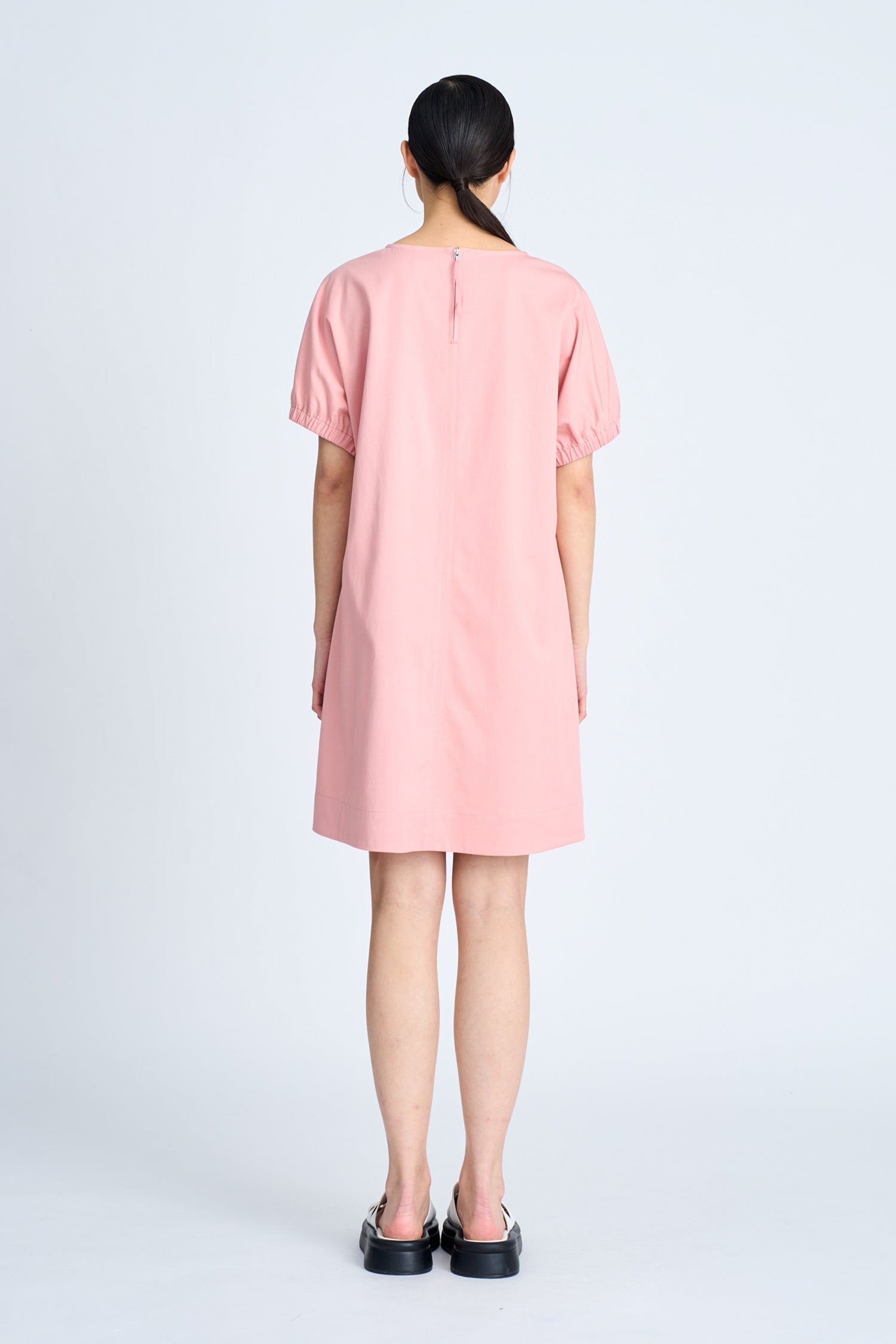 Elasticised Cuff Dress - Blush