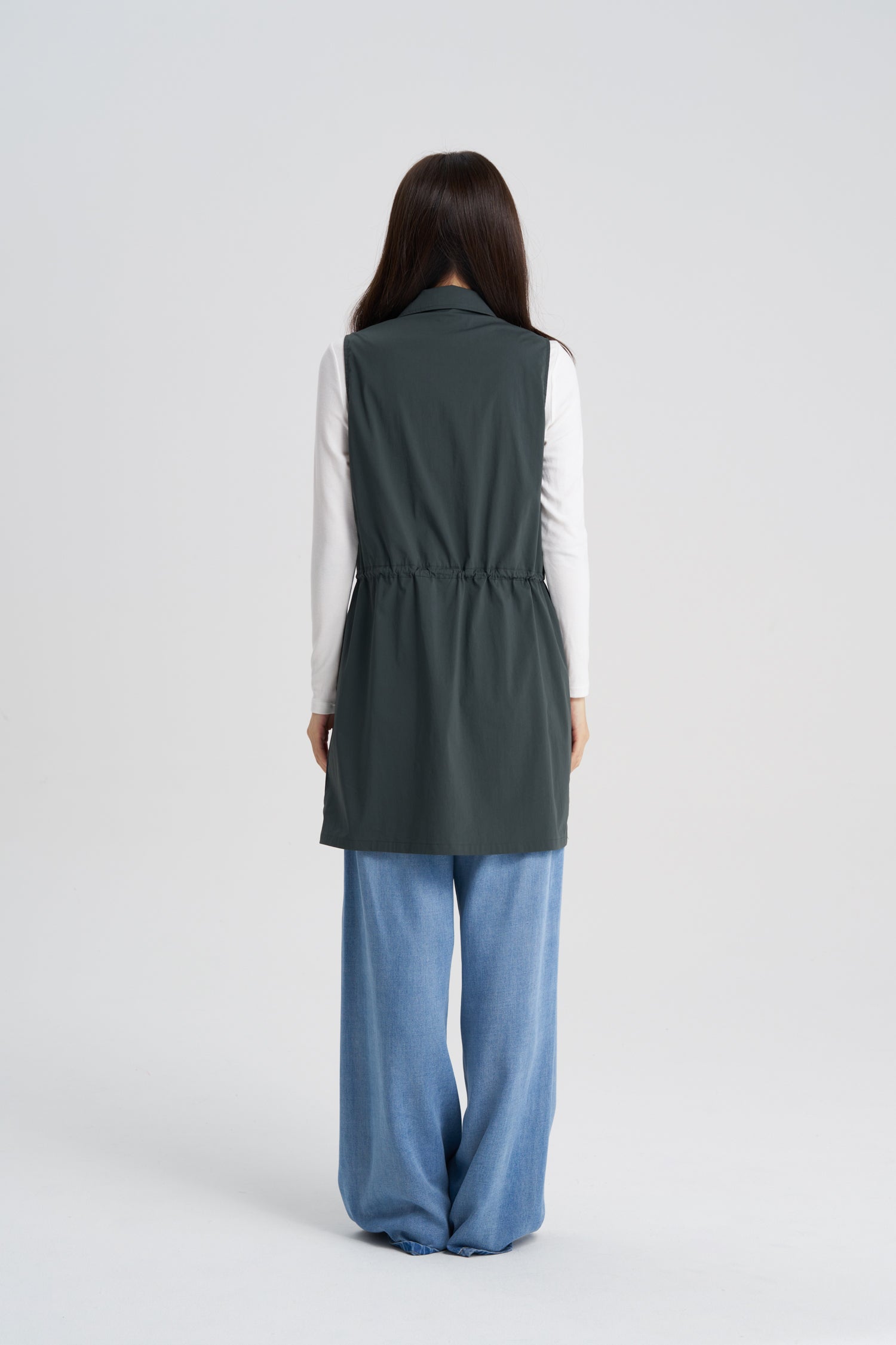 Collared Cargo Dress - Charcoal