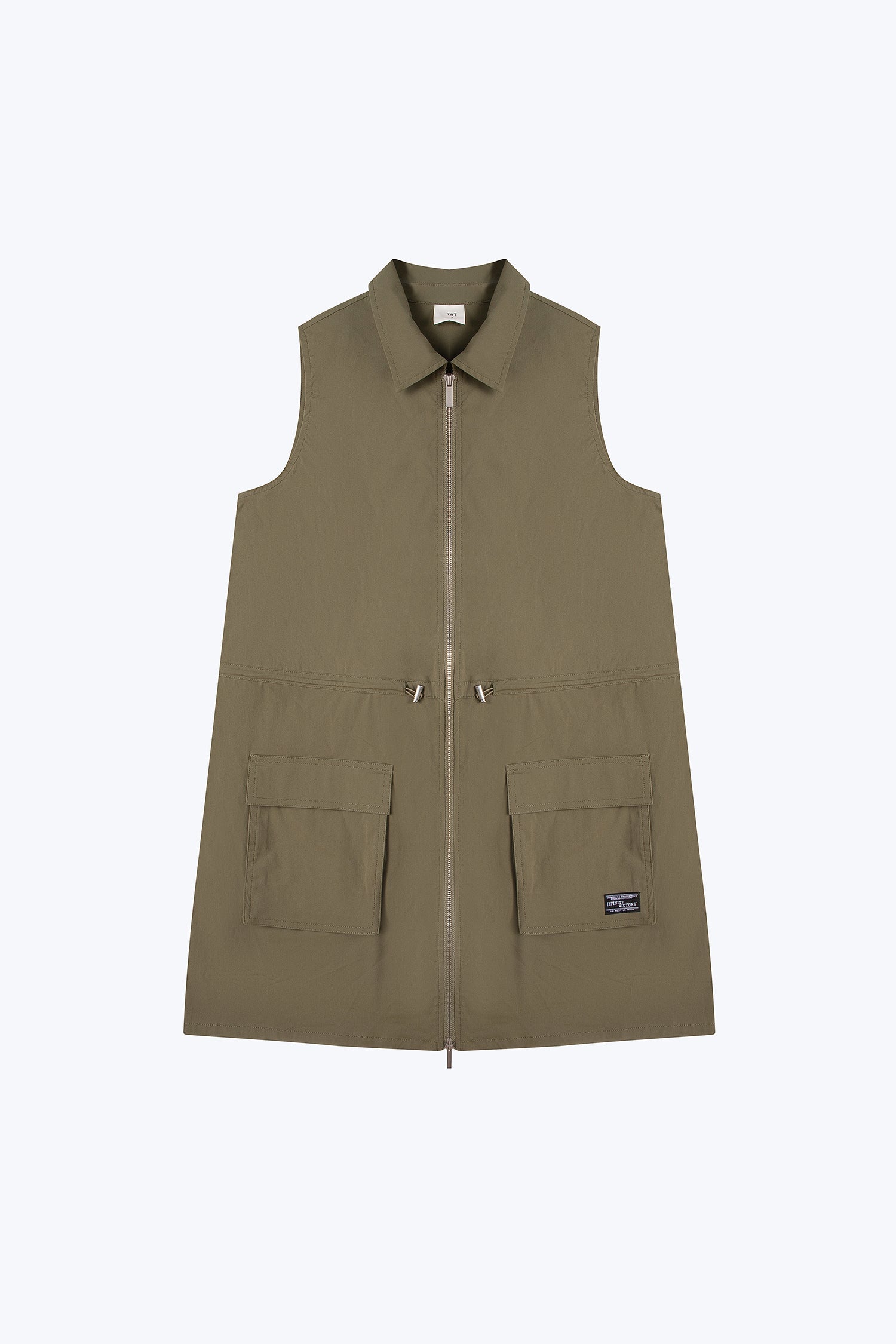 Collared Cargo Dress - Khaki Green