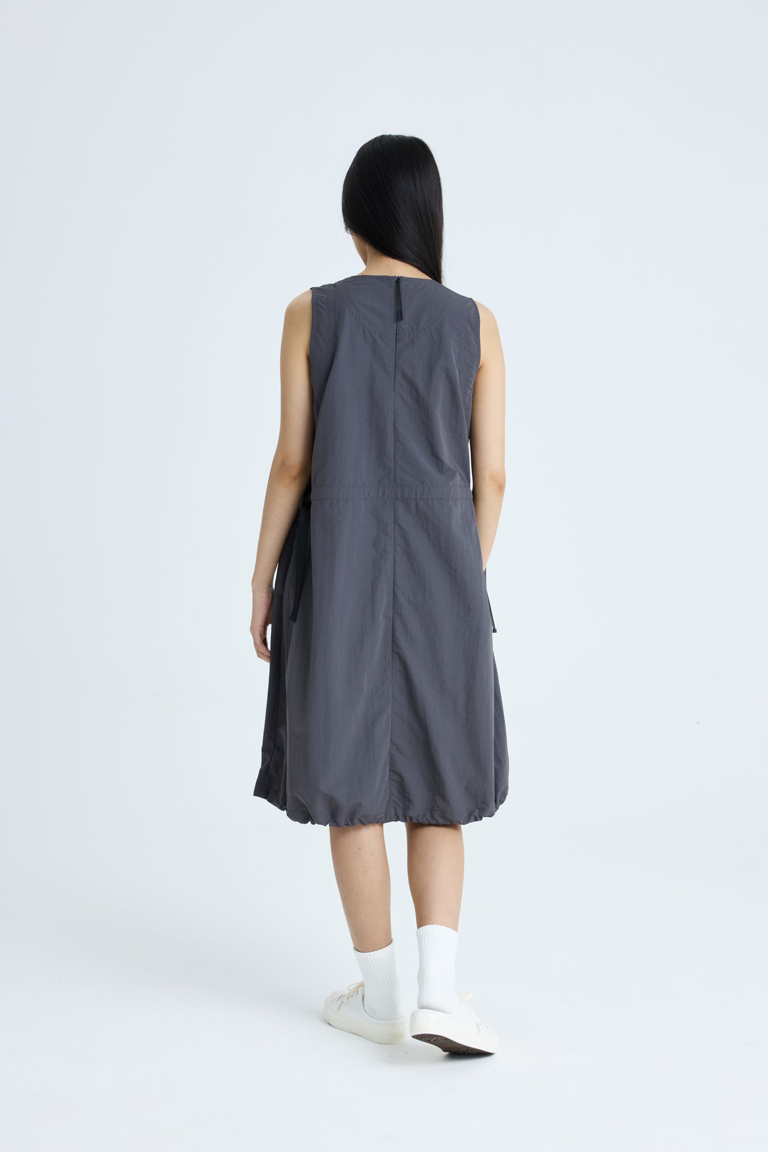 Side Buckle Dress - Charcoal